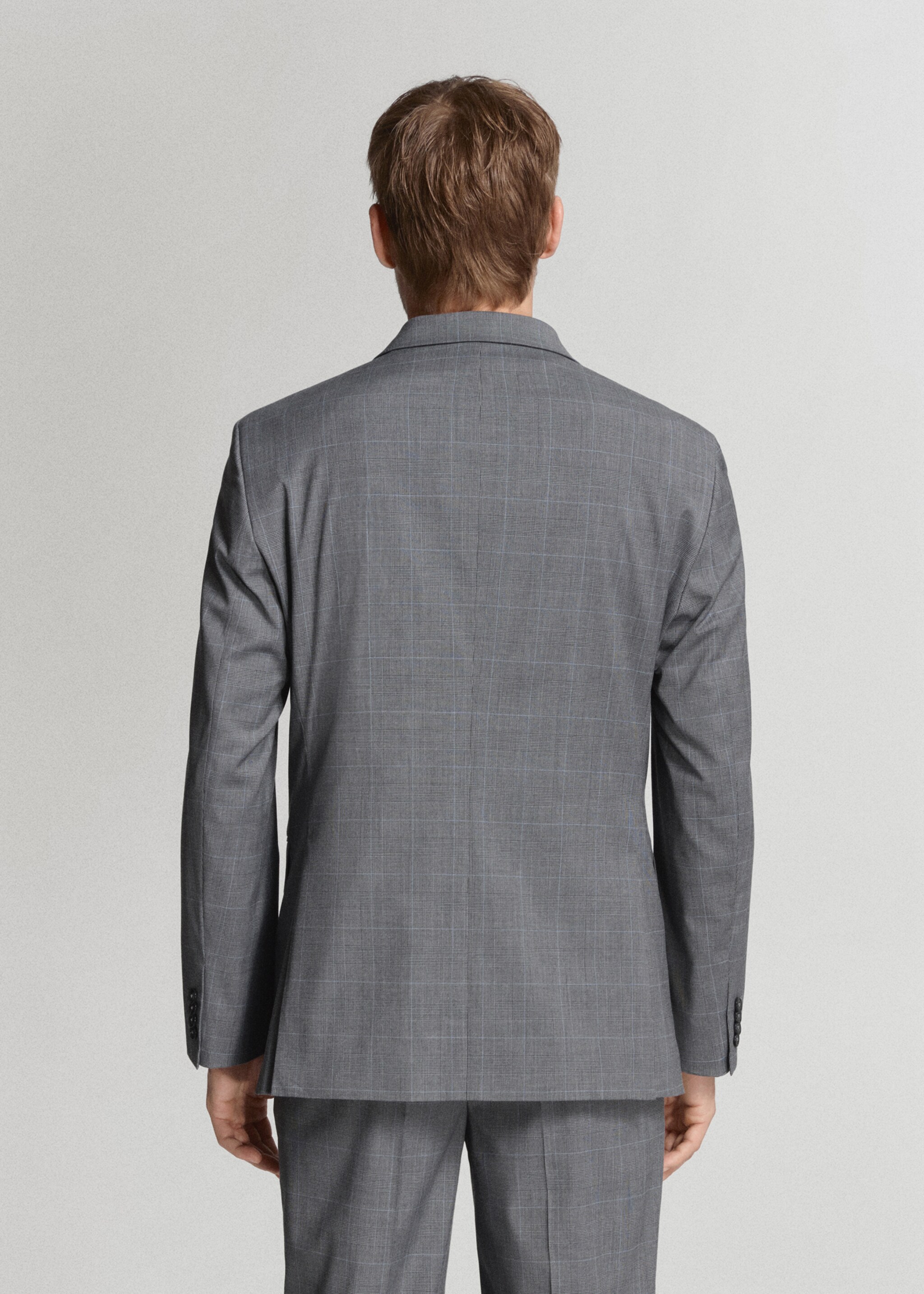 London regular-fit suit jacket - Reverse of the article, Grey. Ref: 27025939-01.