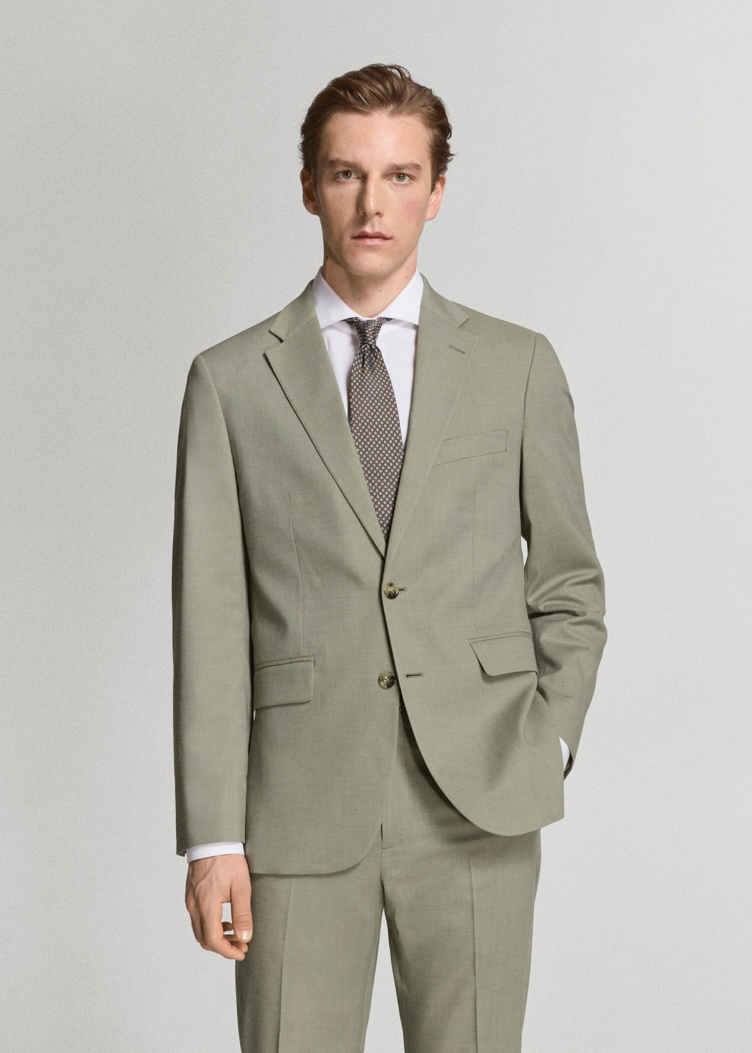 Milan slim-fit suit blazer - Medium plane