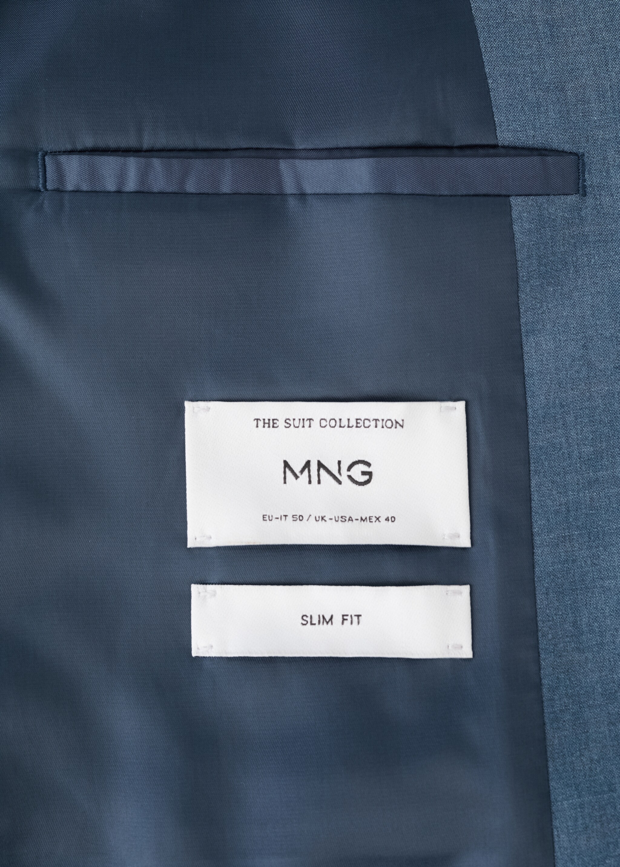 Milan slim-fit suit jacket - Details of the article 0, Indigo Blue. Ref: 27025942-01.
