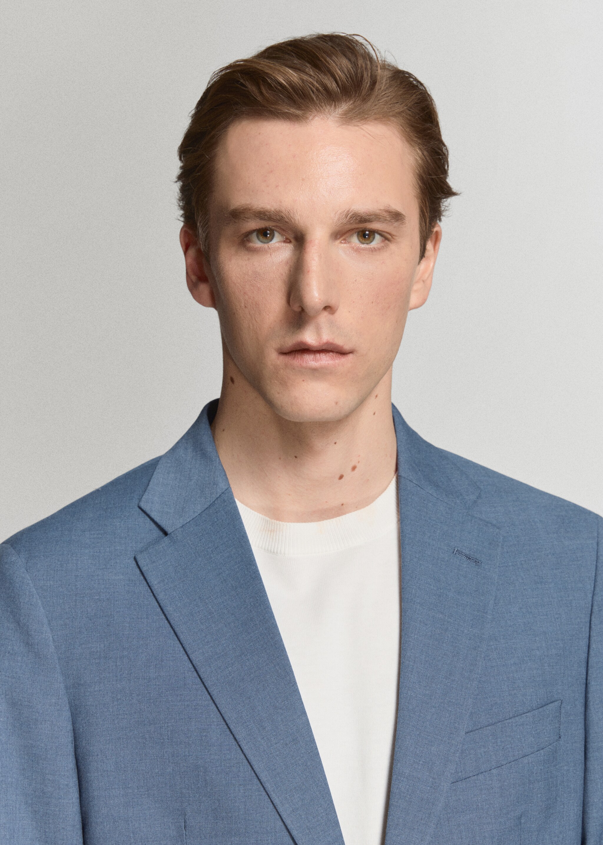 Milan slim-fit suit blazer - Details of the article 3, Indigo Blue. Ref: 27025942-01.