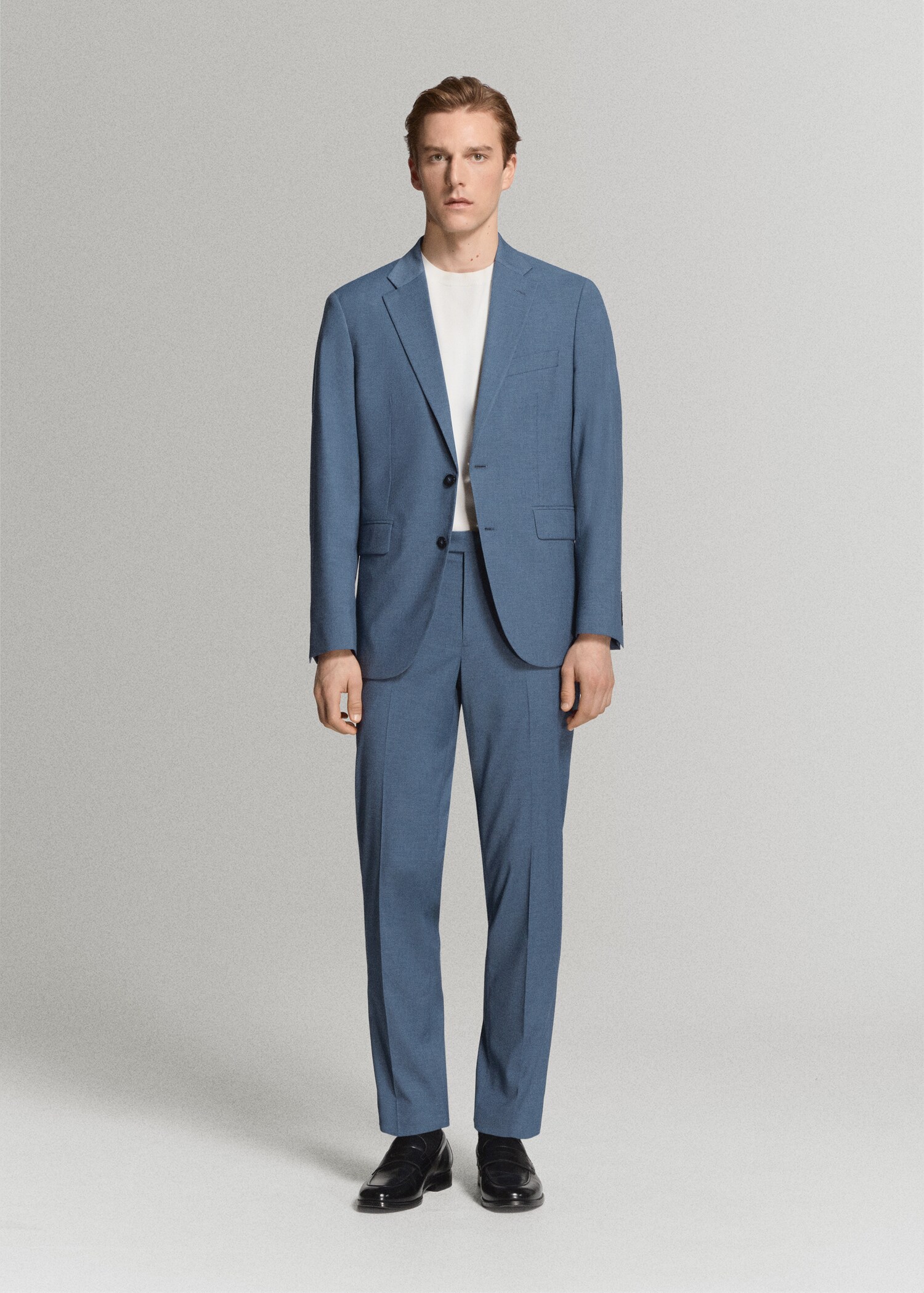 Milan slim-fit suit blazer - General plane