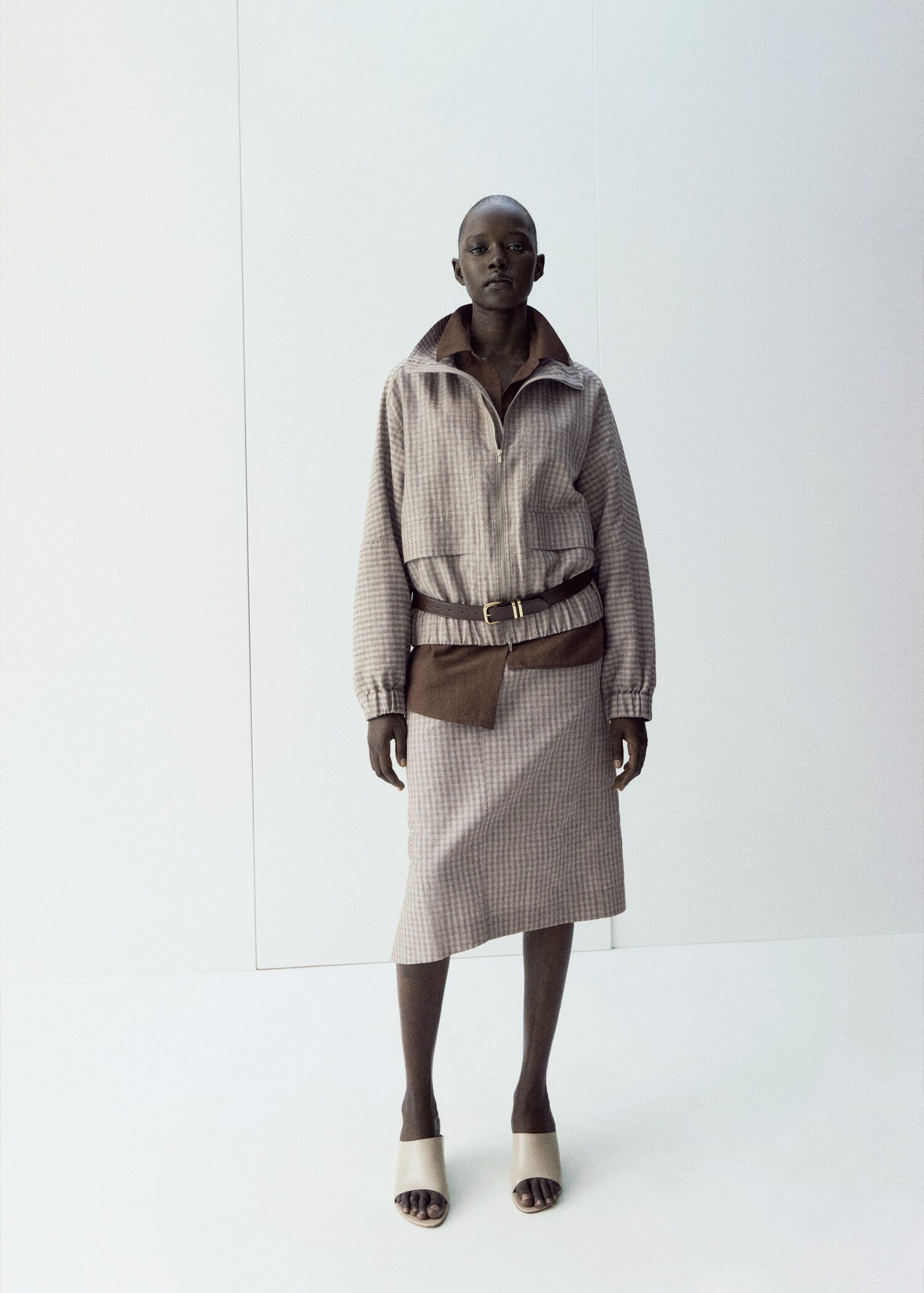 Veste bomber carreaux - Plan général