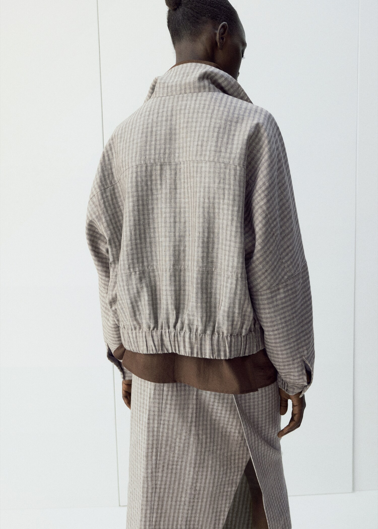 Veste bomber carreaux - Verso de l’article