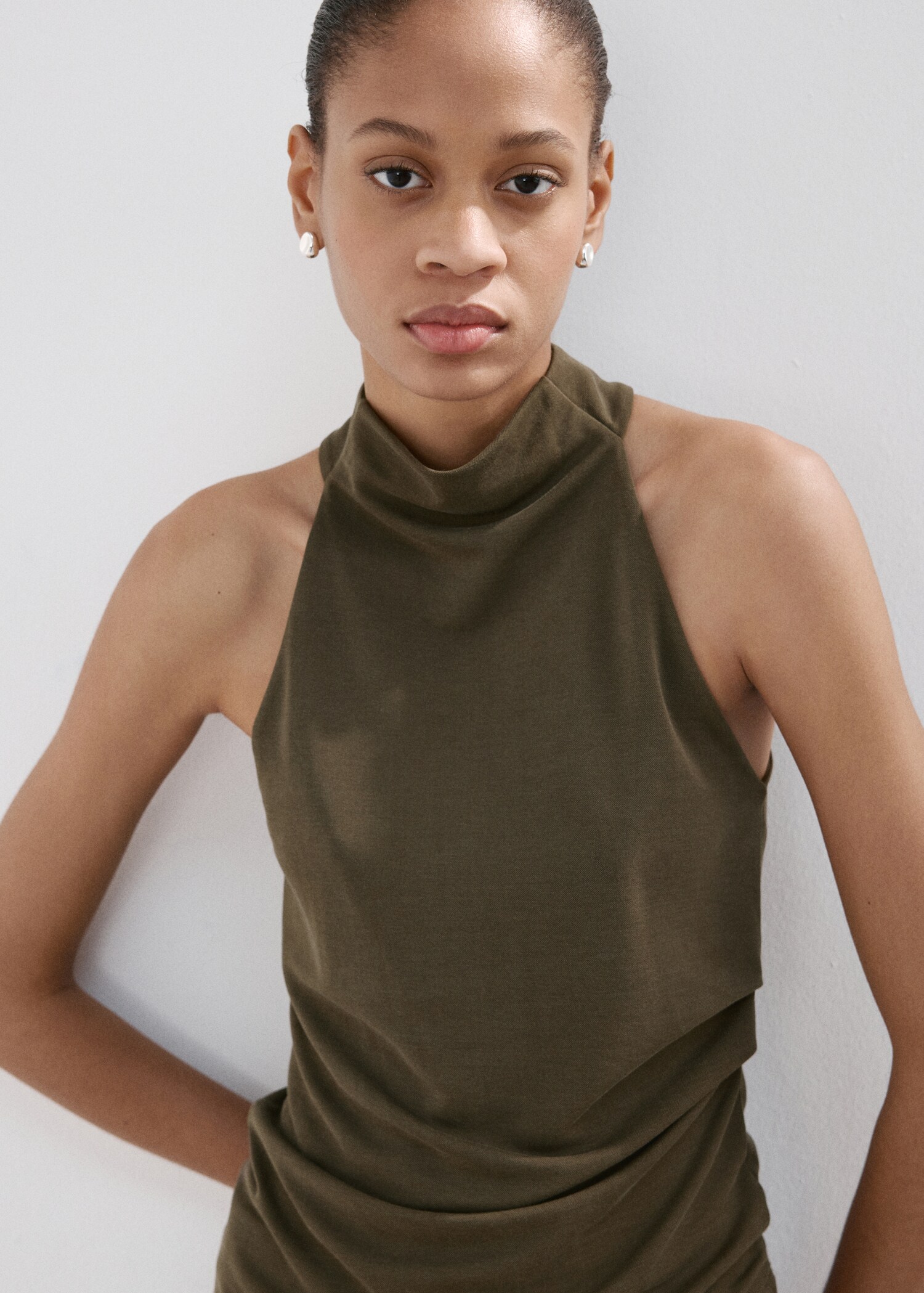 Asymmetric ruched top - Medium plane