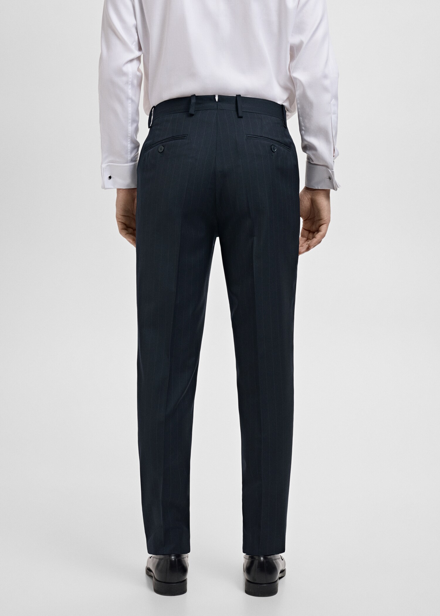 Venice 100% virgin wool suit trousers - Reverse of the article
