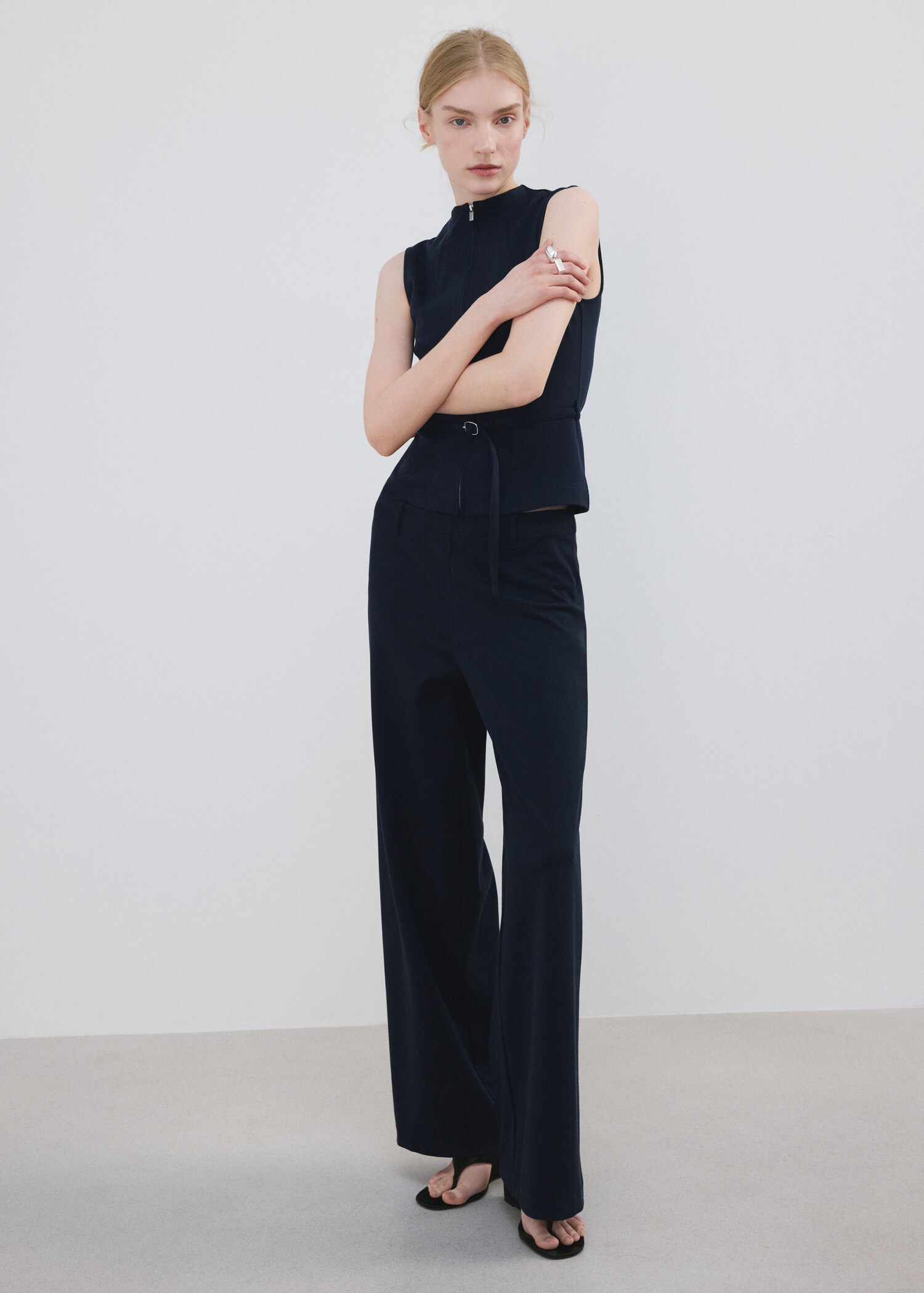 Straight lyocell trousers - General plane