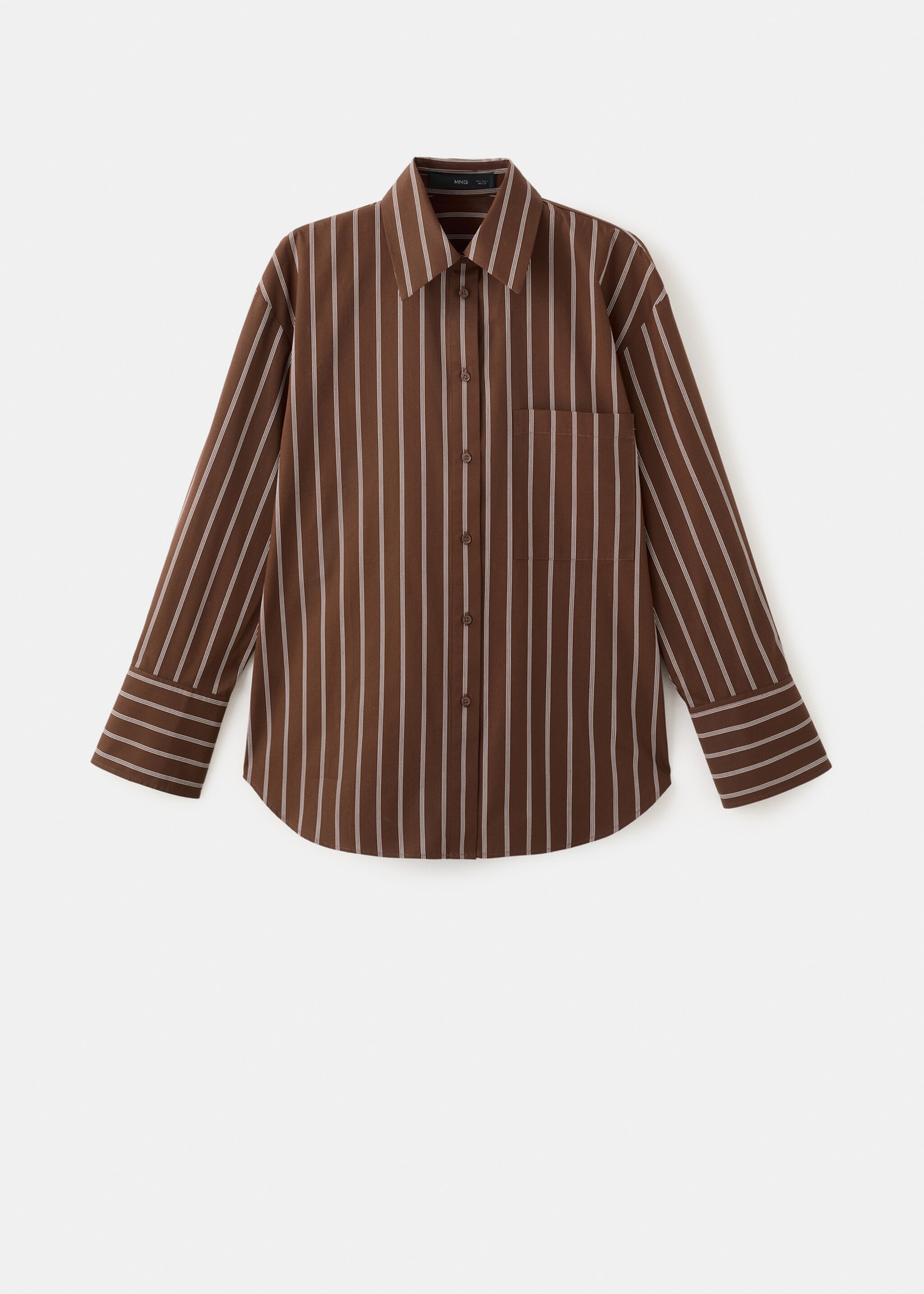 Pocket striped shirt - Article without model, Brown. Ref: 27034089-02.