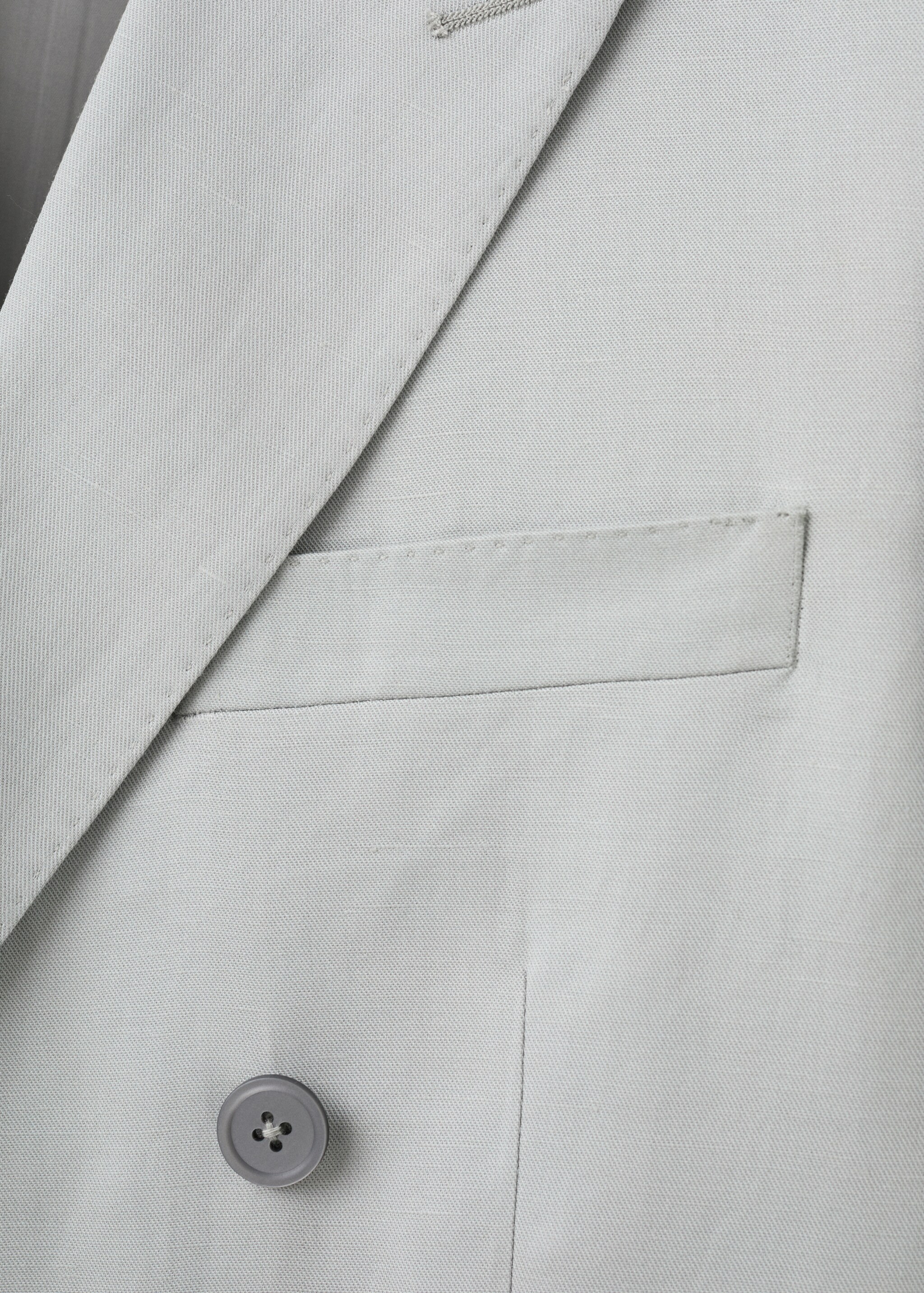 Veste de costume Amalfi slim fit croisée - Détail de l'article 8, Bleu ciel. Ref: 27035937-03.