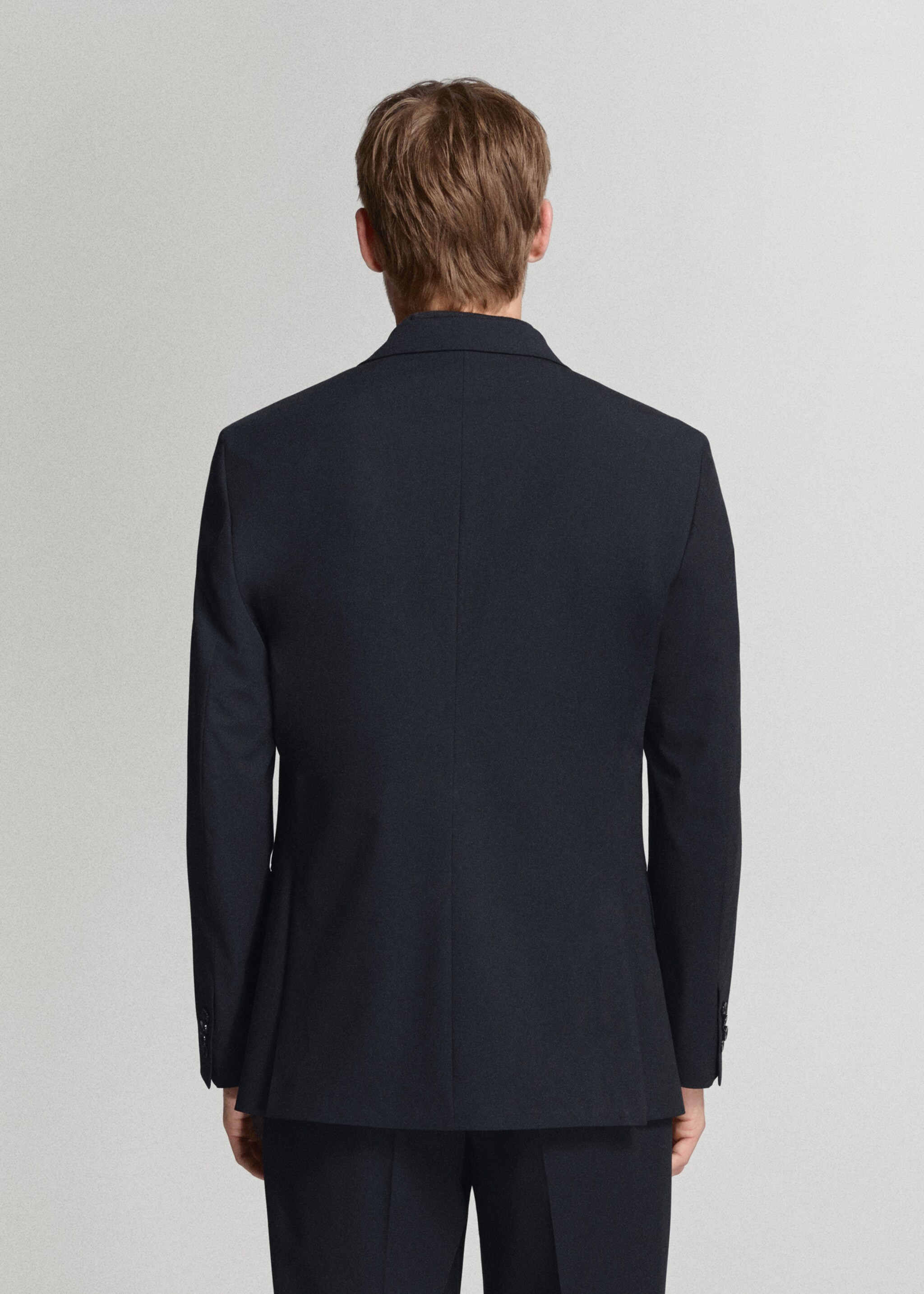 London regular-fit suit jacket - Reverse of the article, Navy. Ref: 27025939-01.
