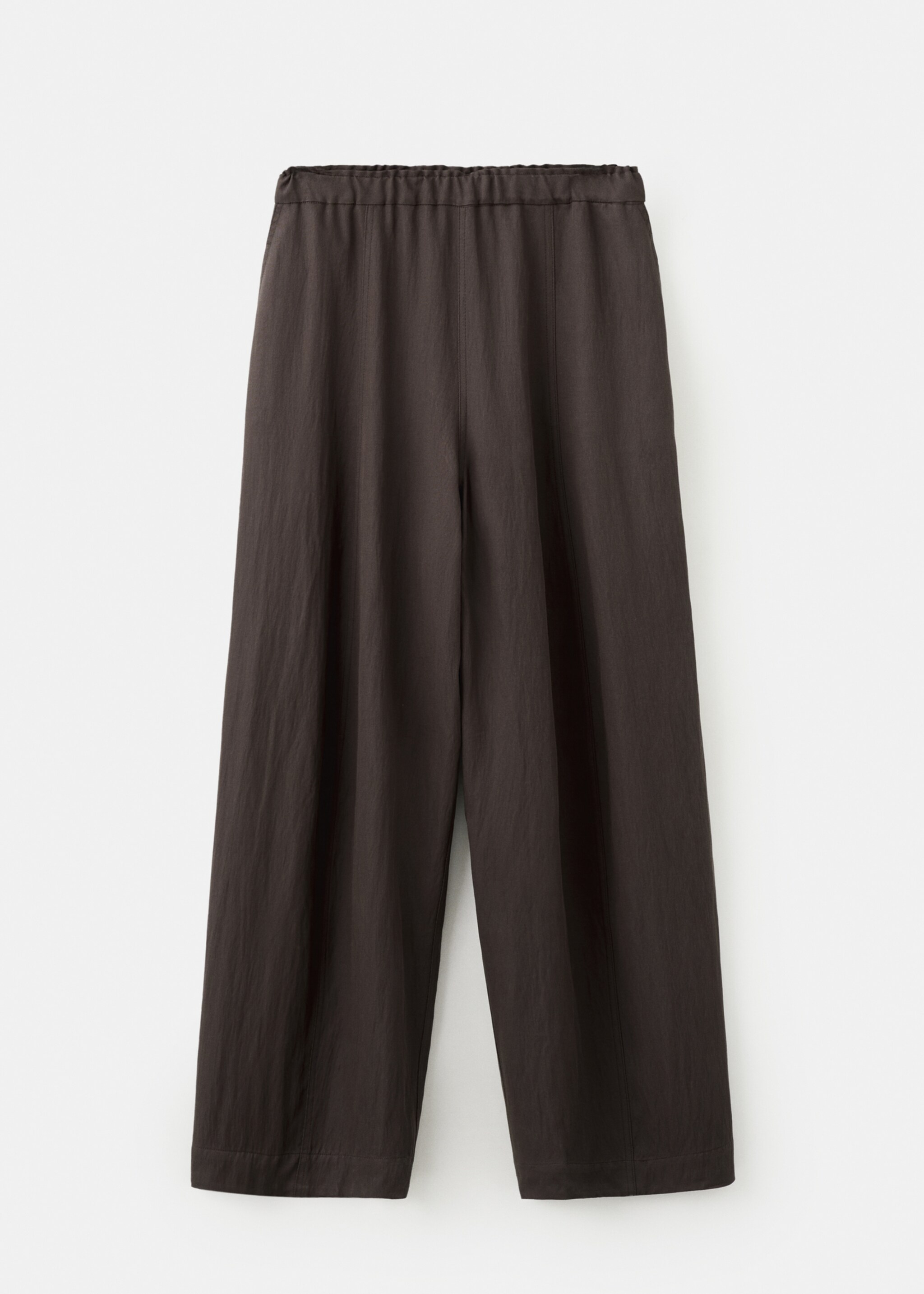 Mid-rise lyocell trousers - Article without model, Purple. Ref: 27036348-01.