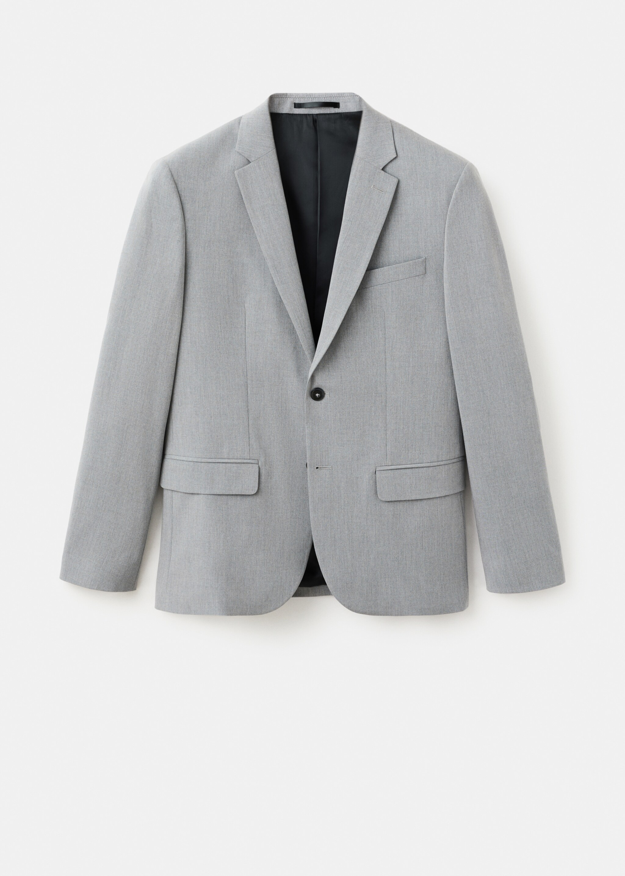 Super slim-fit suit jacket in stretch fabric - Article without model, Grey. Ref: 27041196-02.