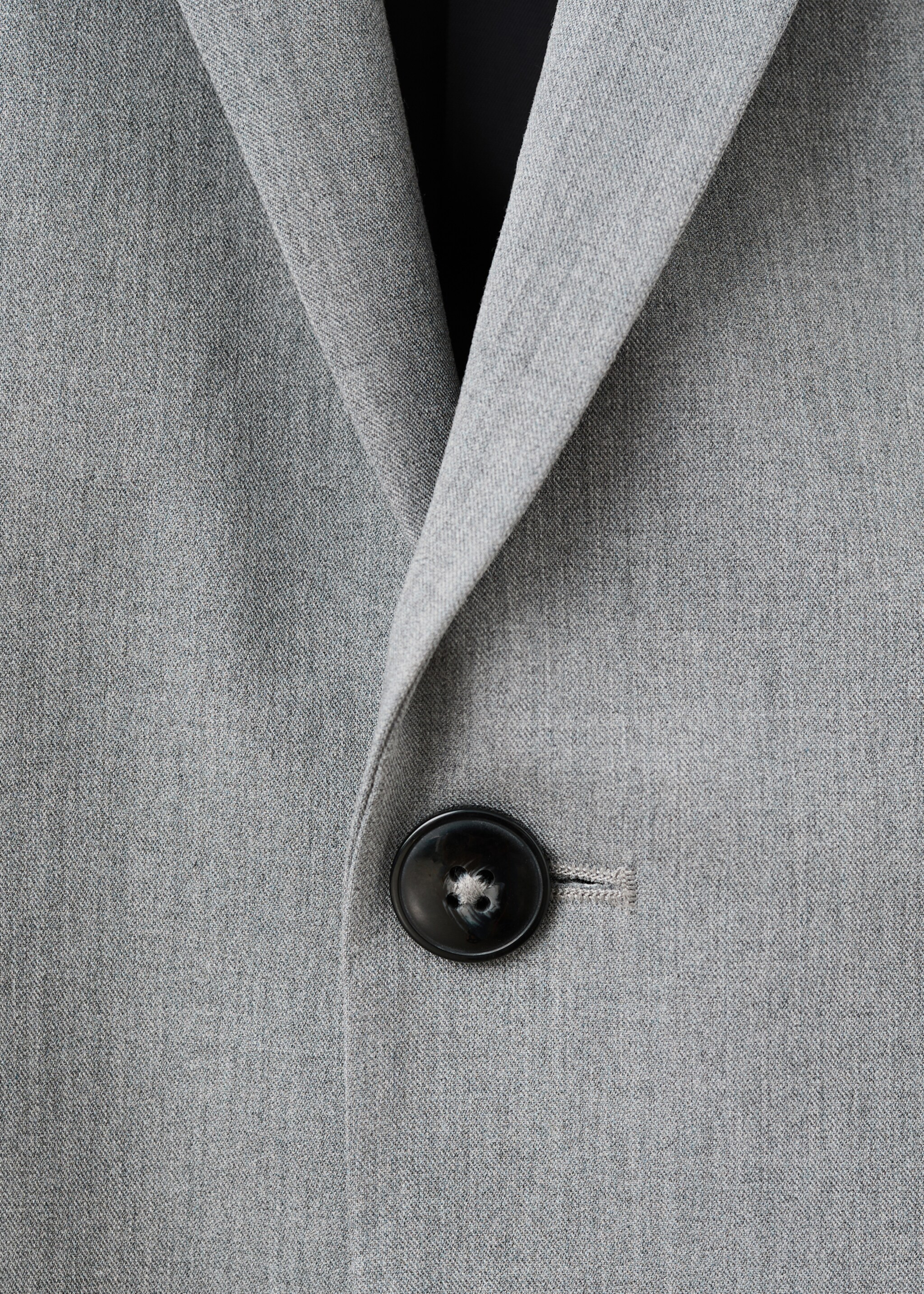 Super slim-fit suit jacket in stretch fabric - Details of the article 8, Grey. Ref: 27041196-02.