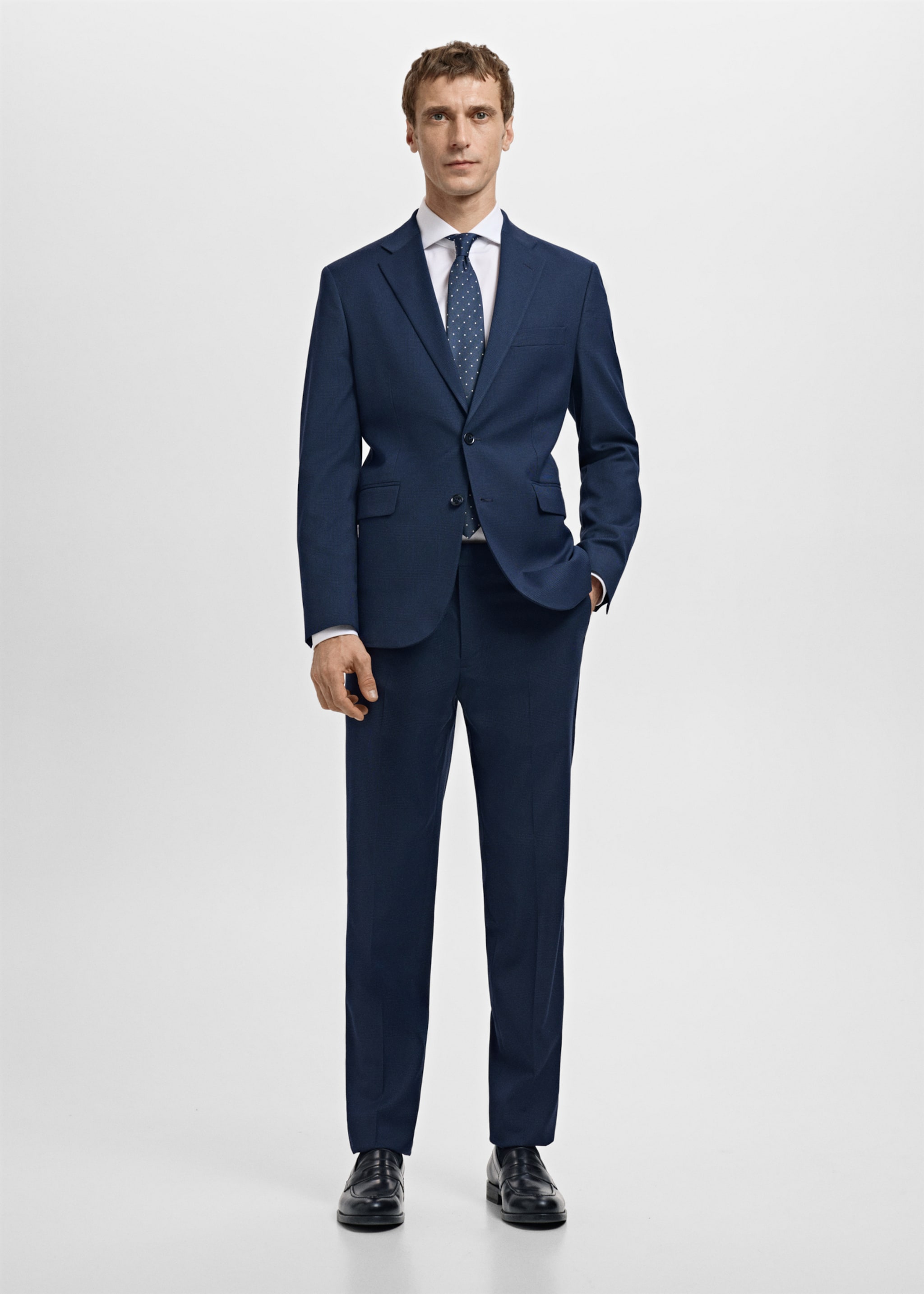 Pantalón traje Milán slim fit - Plano general, Azul marino oscuro. Ref: 27041223-01.