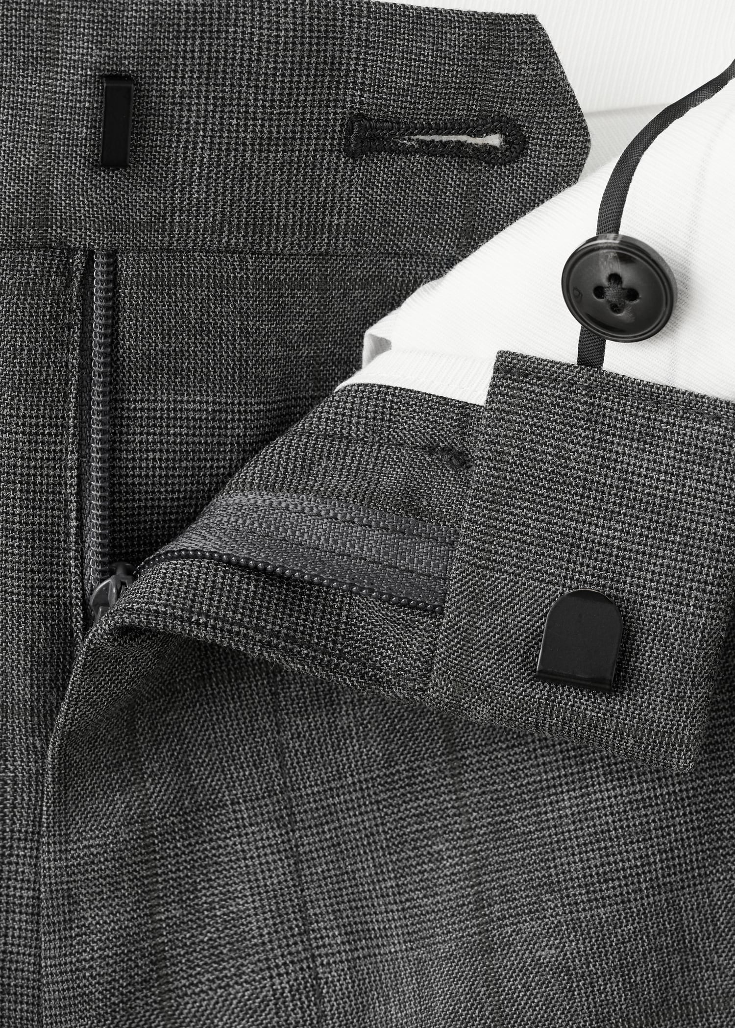 Stretch fabric super slim-fit suit trousers - Details of the article 0