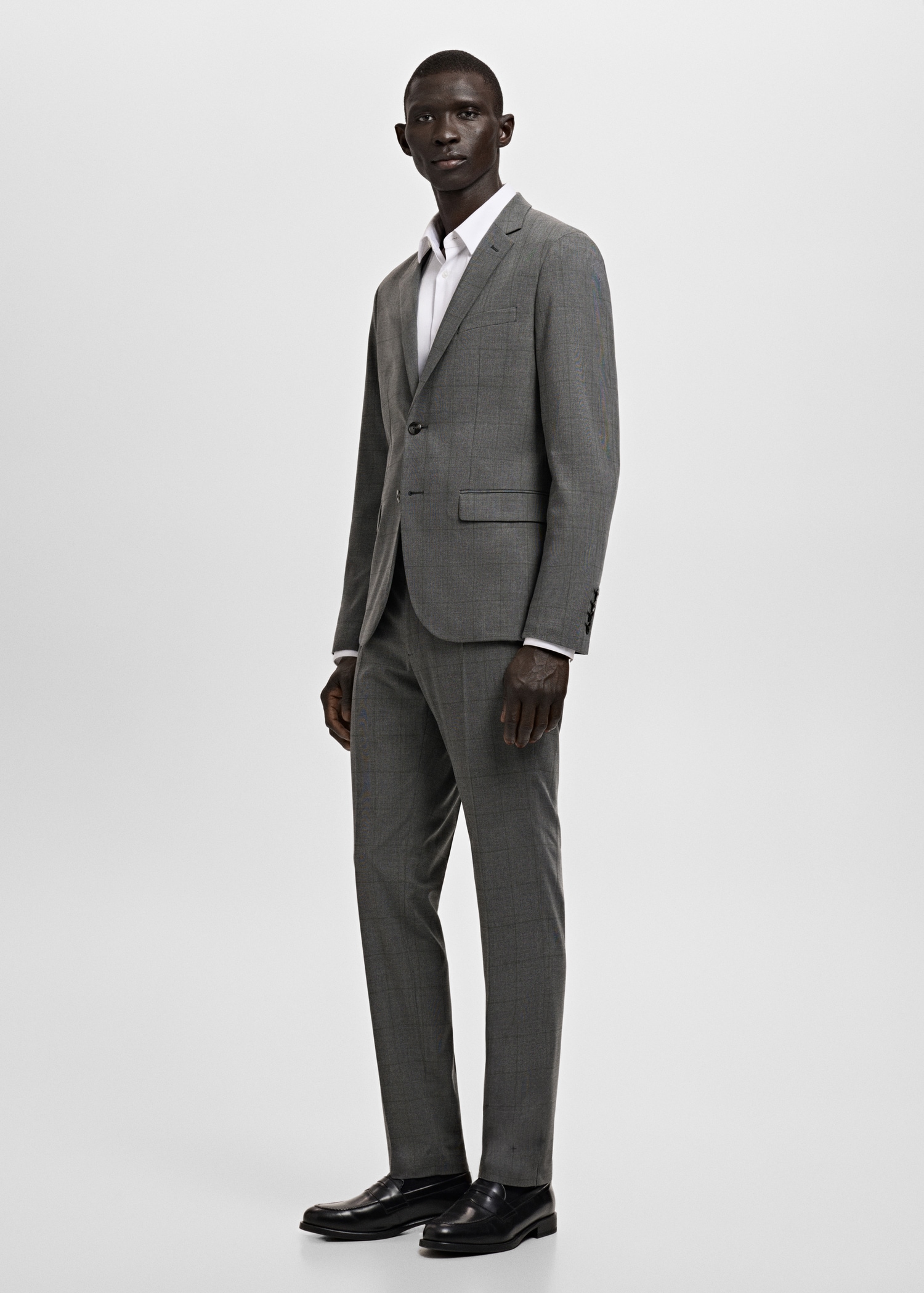 Stretch fabric super slim-fit suit trousers - Details of the article 2