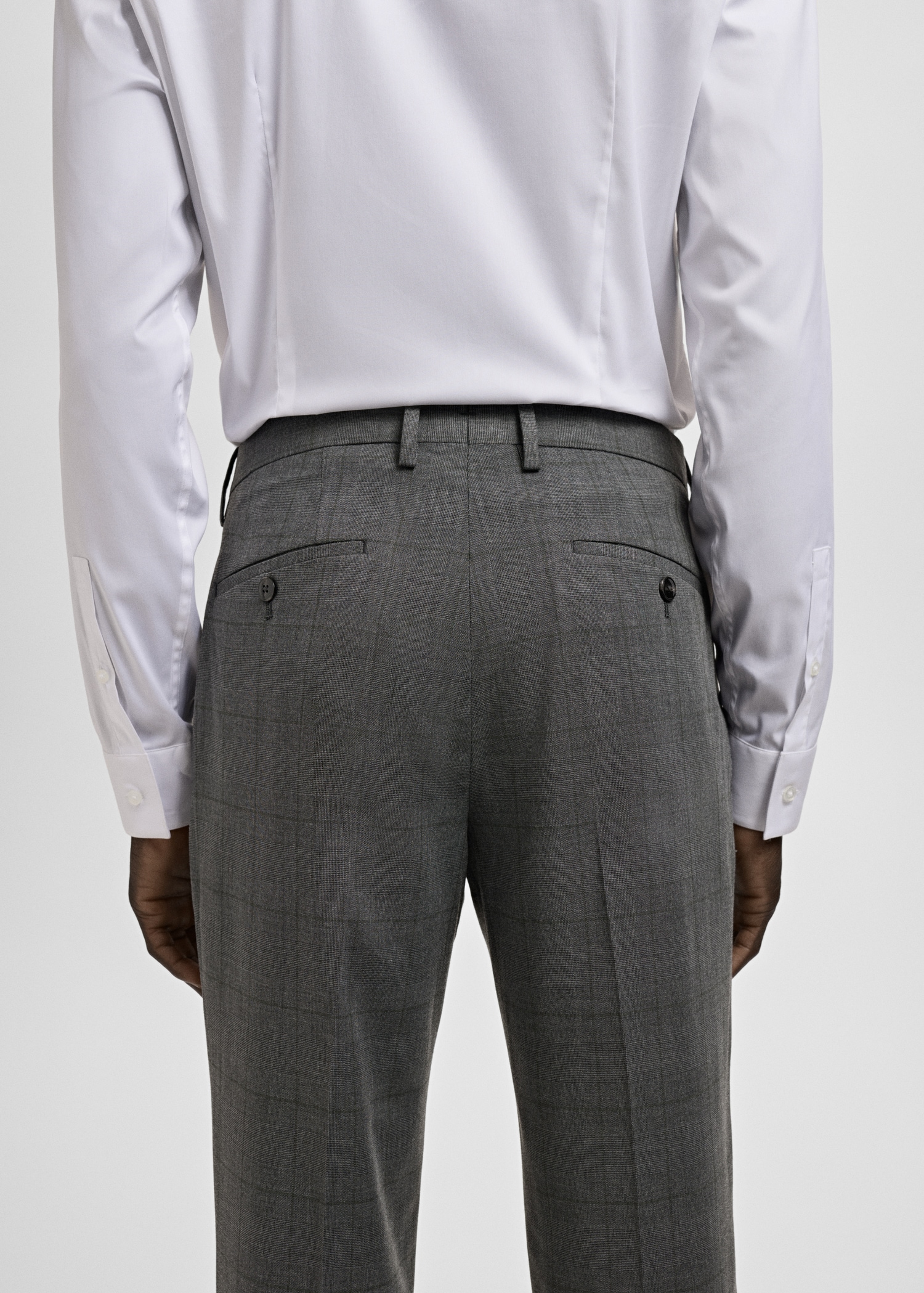 Stretch fabric super slim-fit suit trousers - Details of the article 4