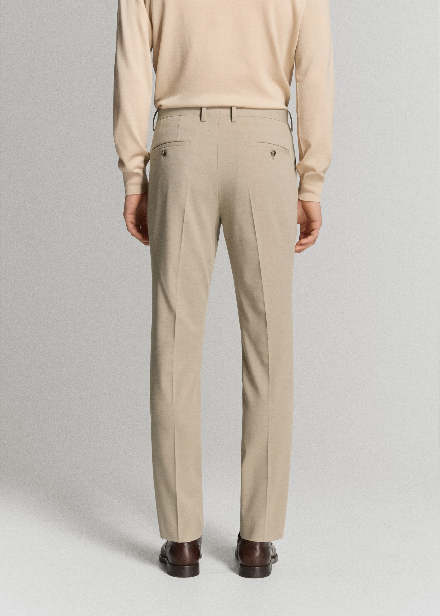 Stretch fabric super slim-fit suit trousers - Reverse of the article