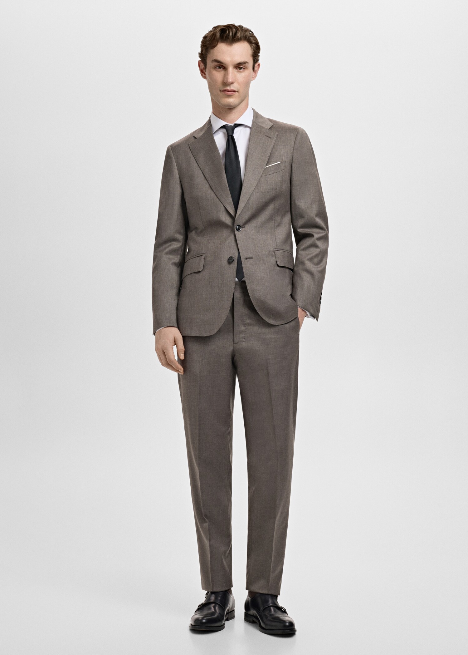 Venice 100% virgin wool suit trousers - General plane