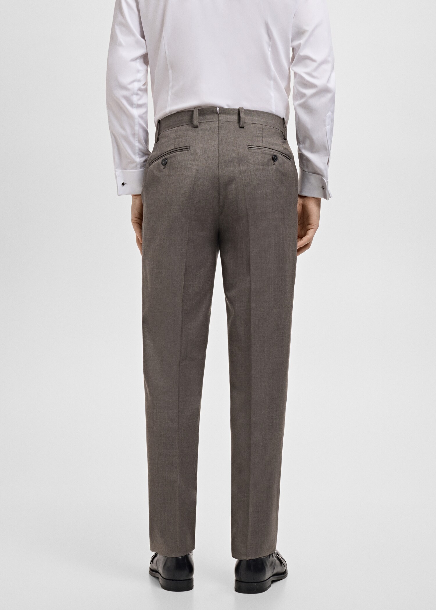 Venice 100% virgin wool suit trousers - Reverse of the article