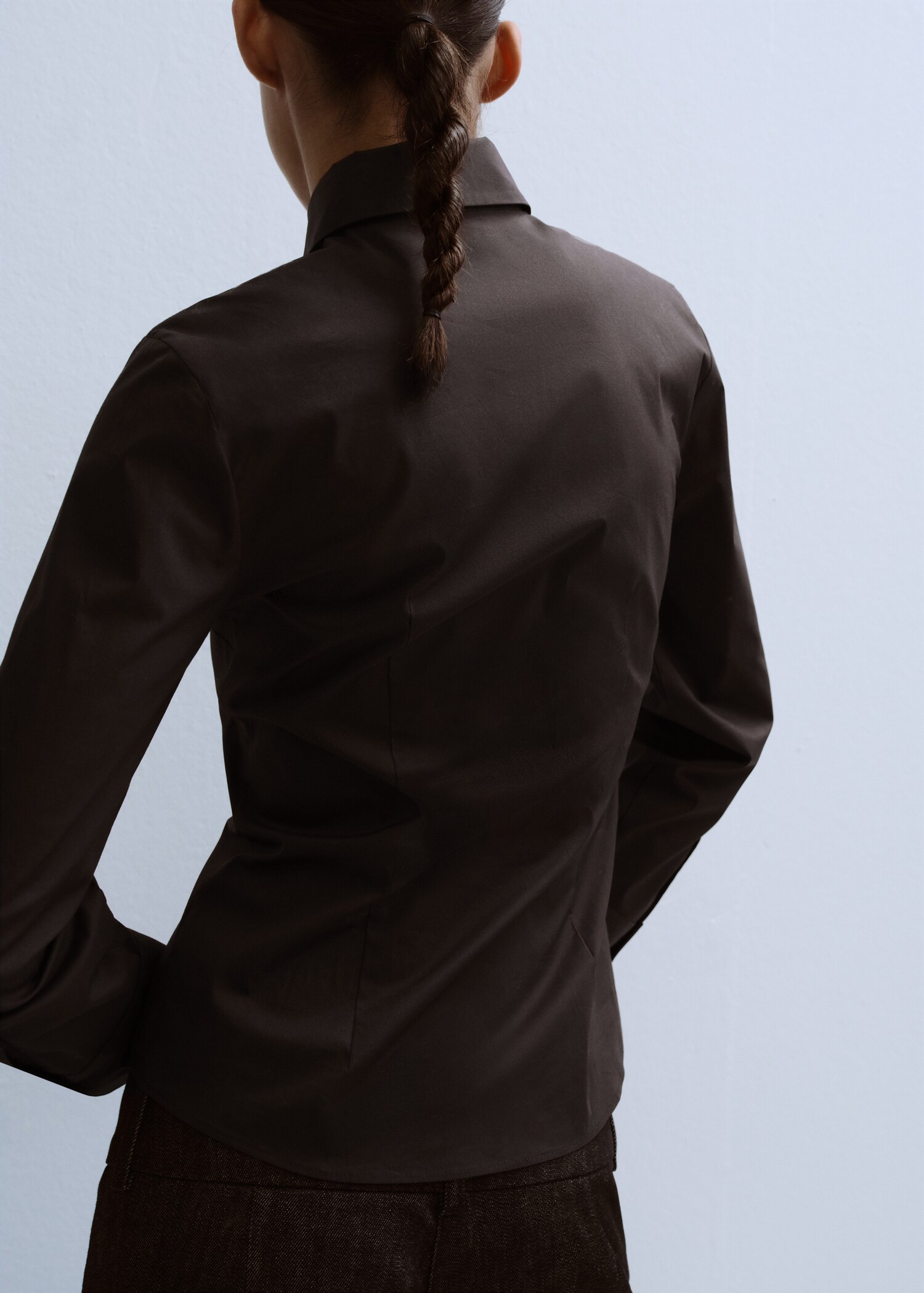 Getaileerd popeline overhemd - Achterkant van het artikel