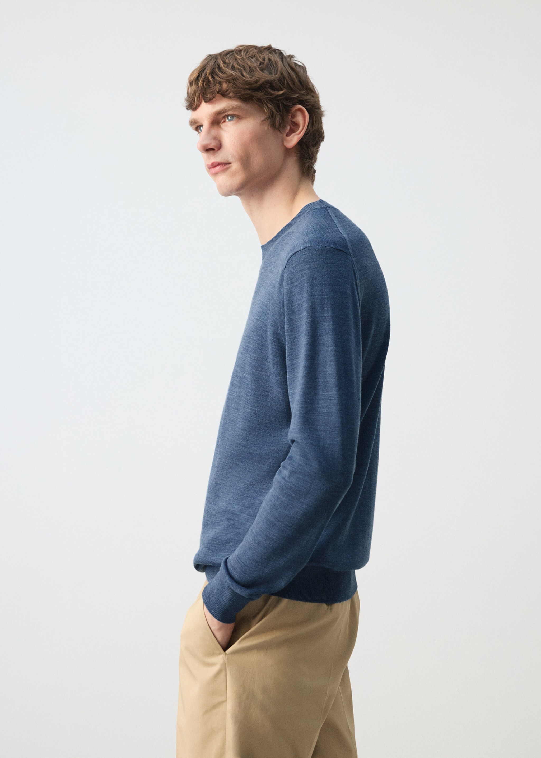 Pull 100 % laine maille fine - Détail de l'article 2, Bleu indigo. Ref: 27041284-01.