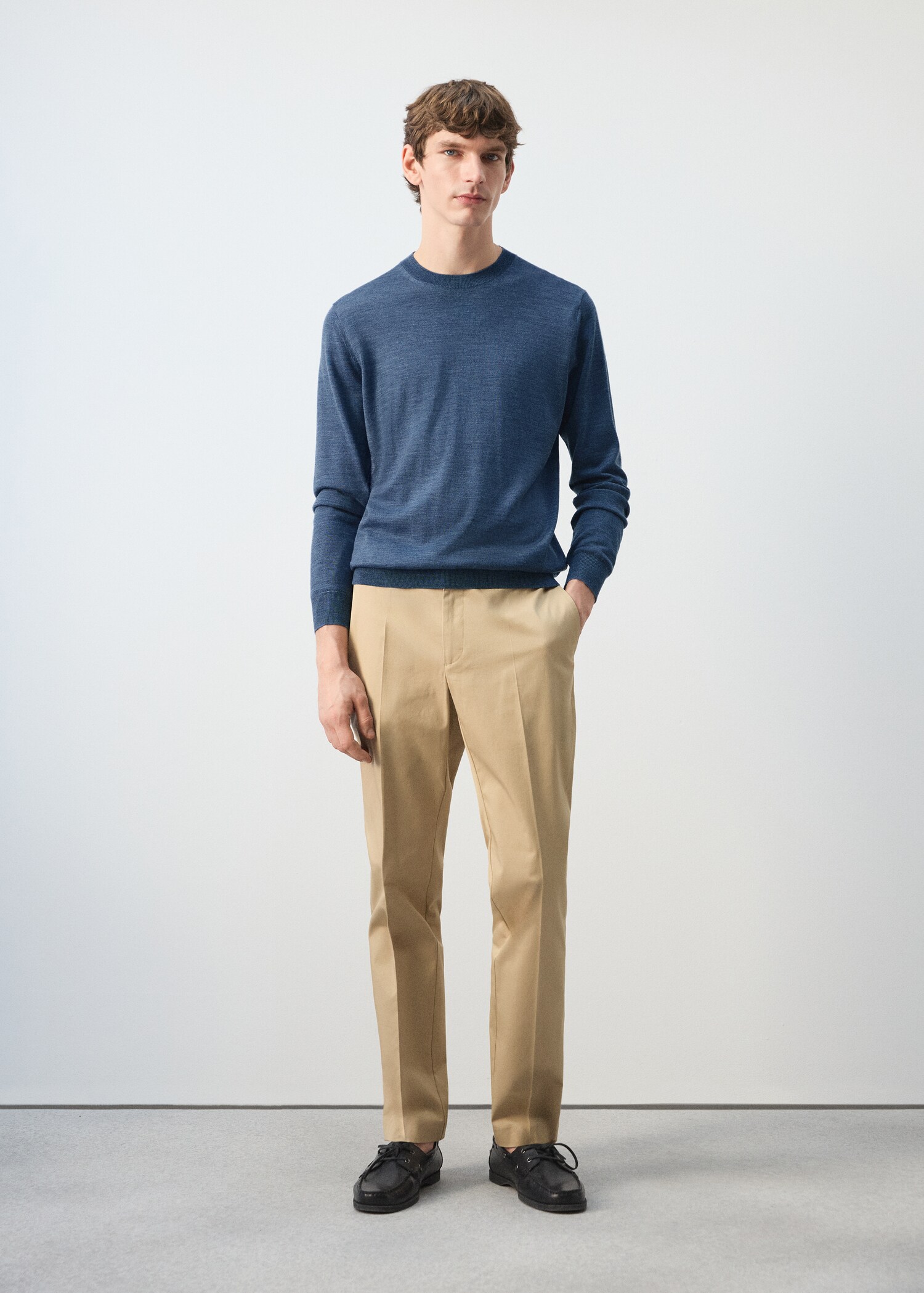 Pull 100 % laine maille fine - Plan général