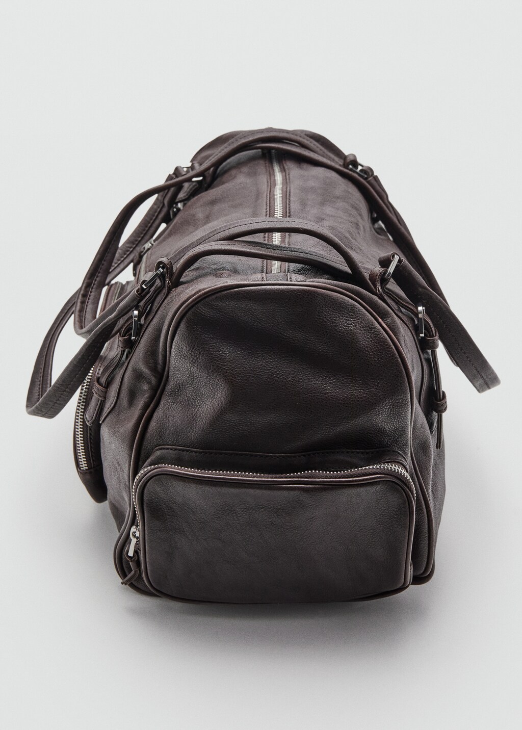 Large leather bowling bag