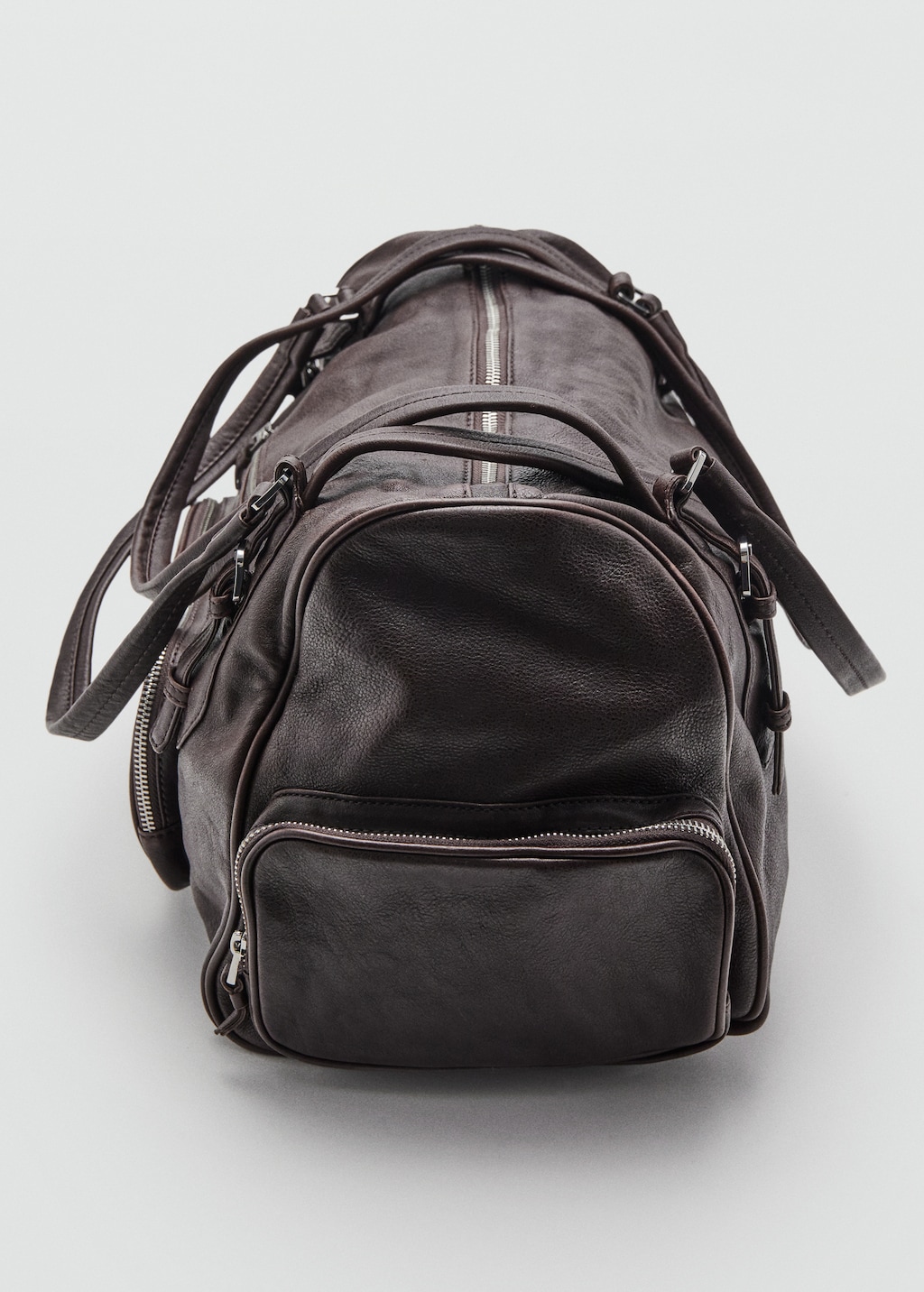 Large leather bowling bag