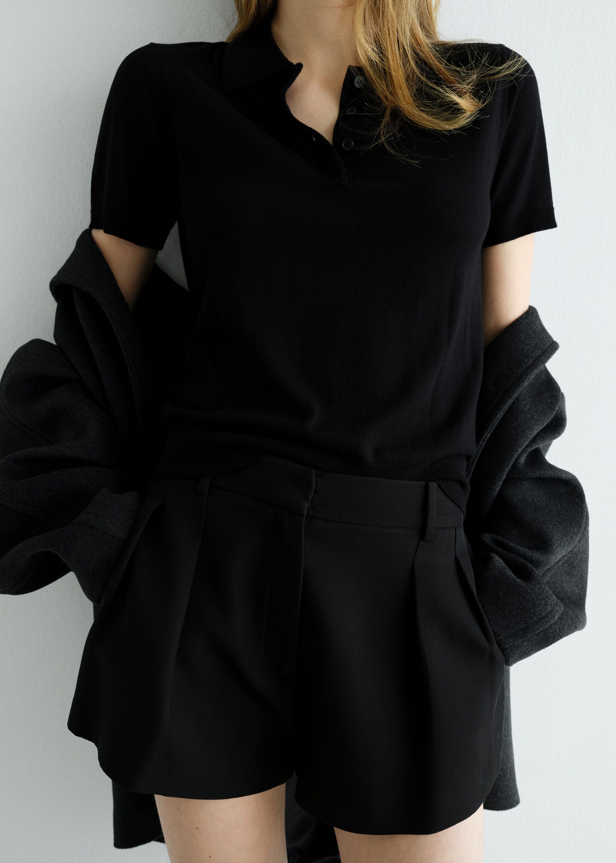 Polo neck sweater - Medium plane, Black. Ref: 27044087-03.