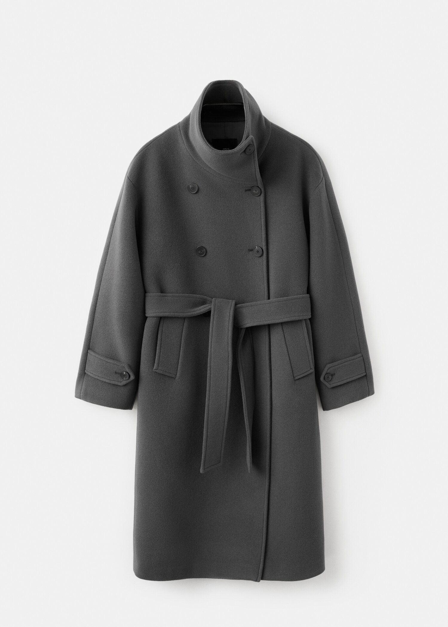 Woollen coat with belt - Article without model