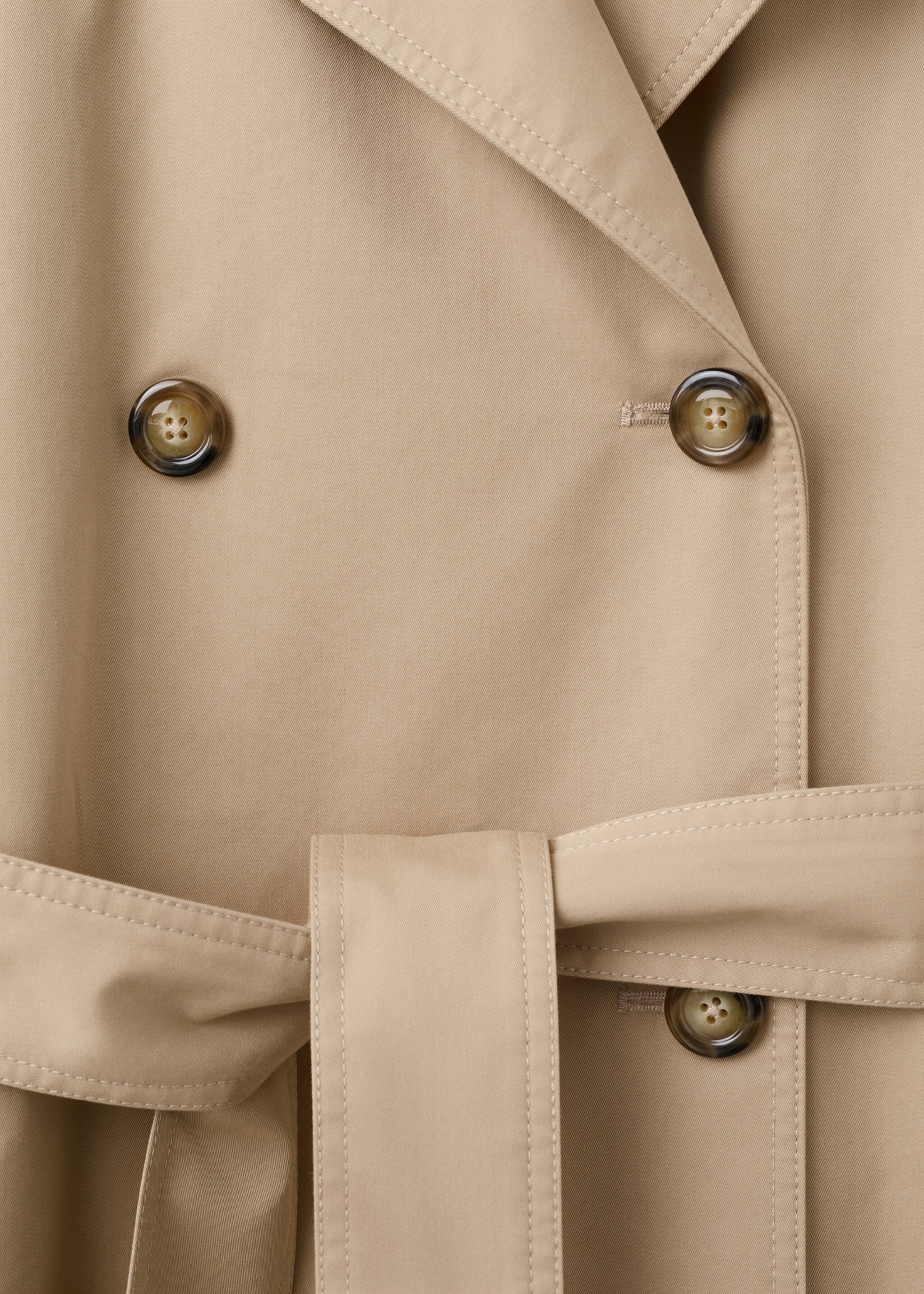 Long double-breasted trench coat - Details of the article 8, Beige. Ref: 27044774-01.