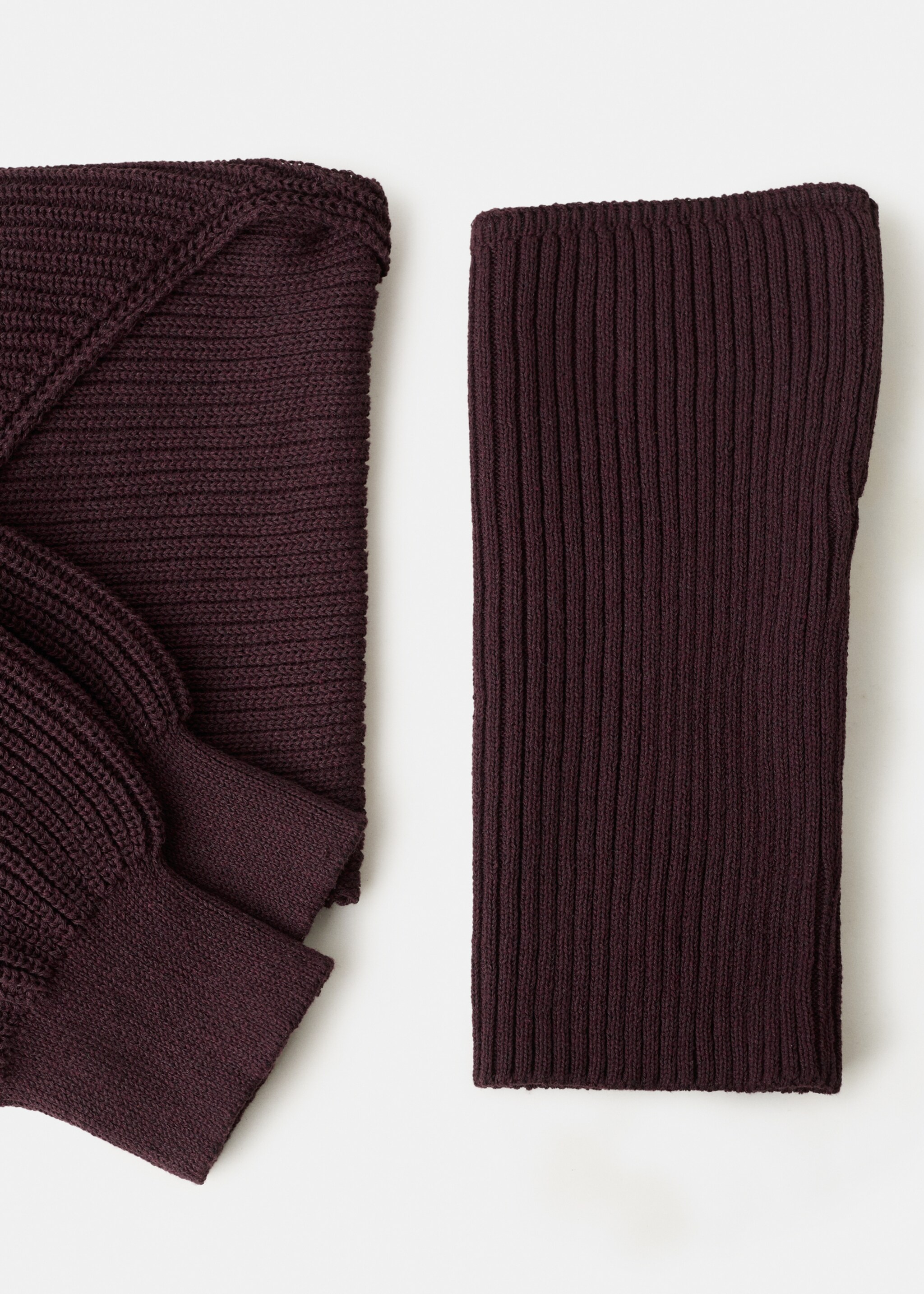 2-piece knit set - Details of the article 0, Plum. Ref: 27045841-01.