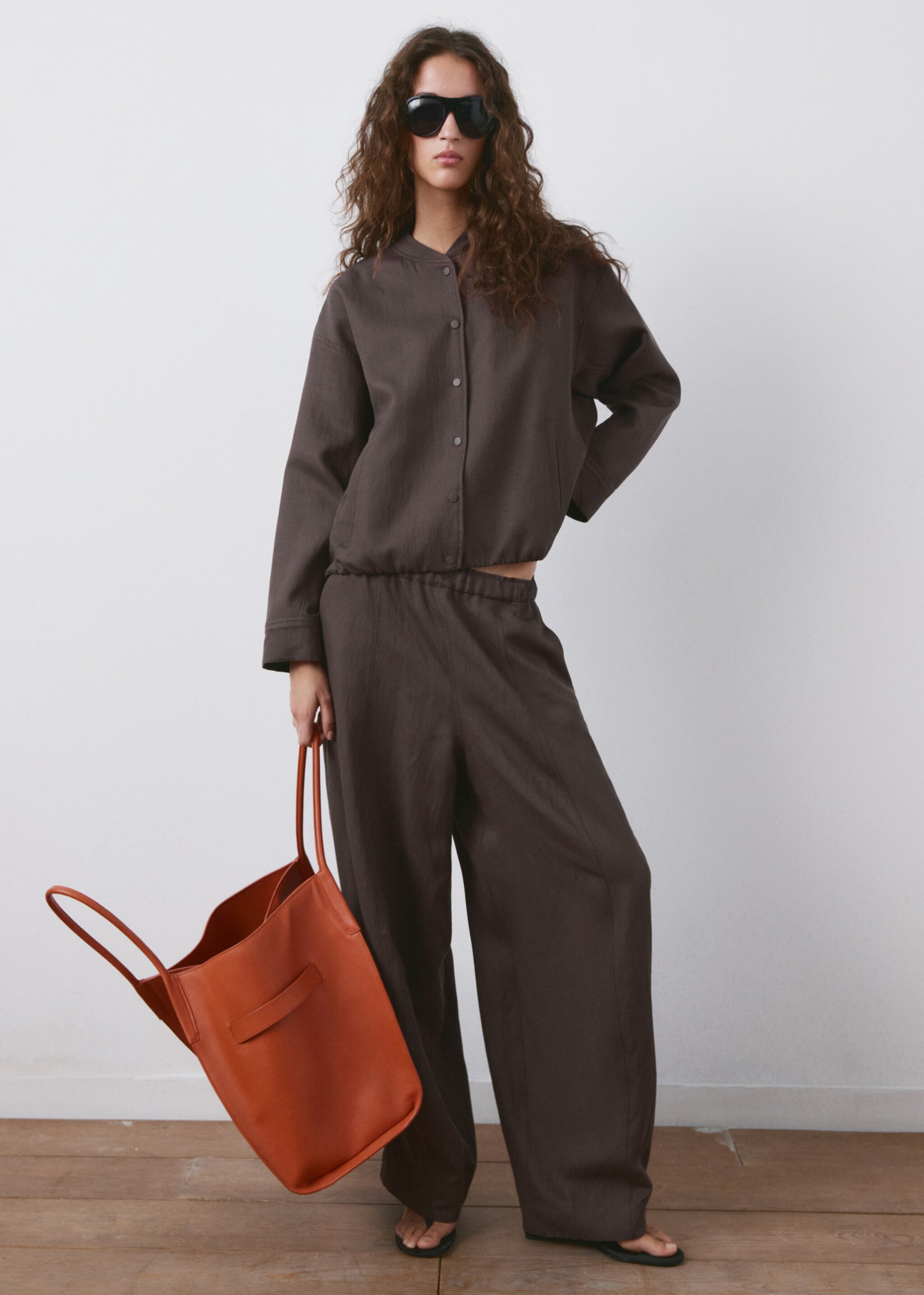 Lyocell bomber jacket - General plane, Purple. Ref: 27046346-01.