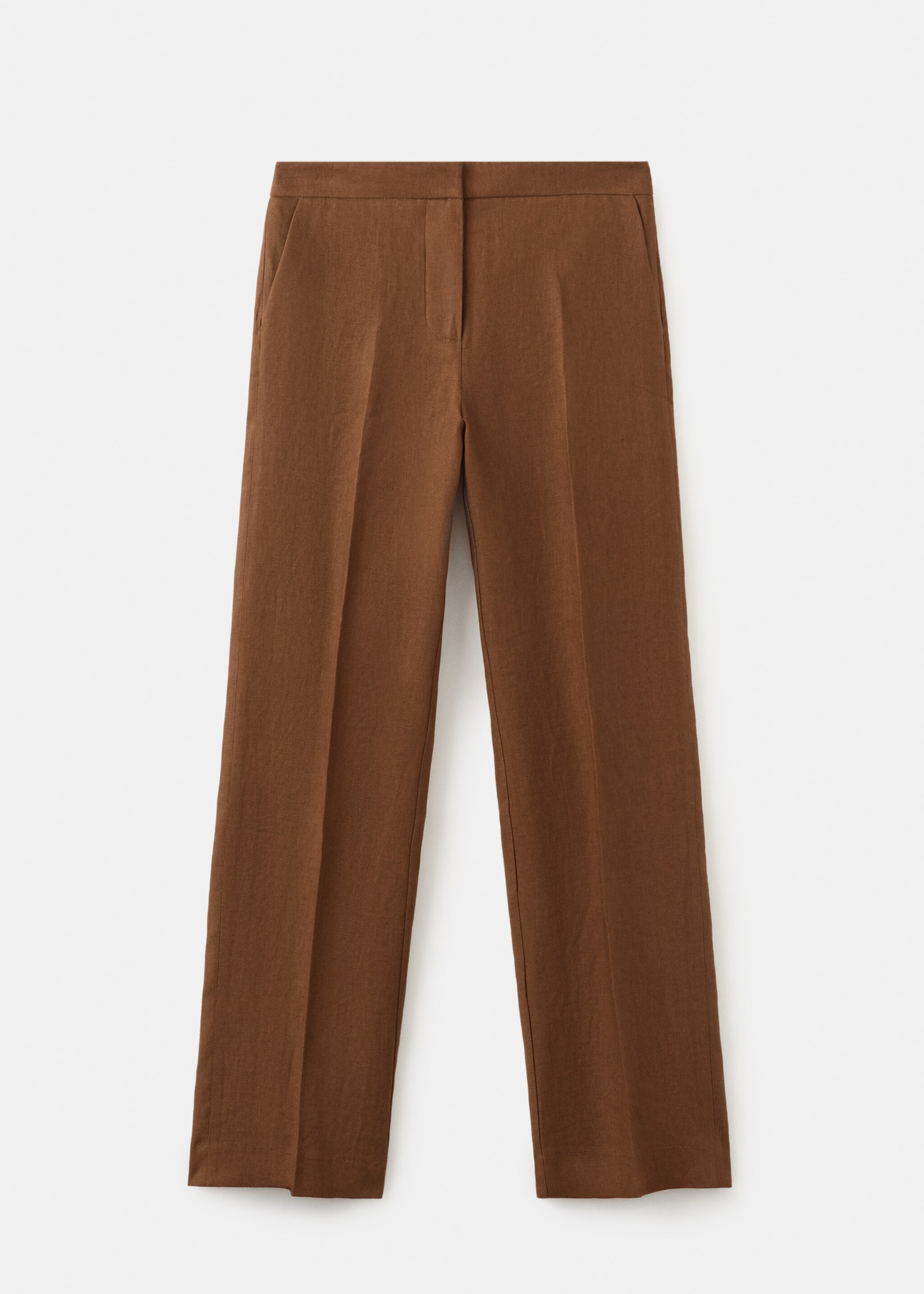 Pantalón traje lino - Artículo sin modelo, Marrón. Ref: 27047156-04.