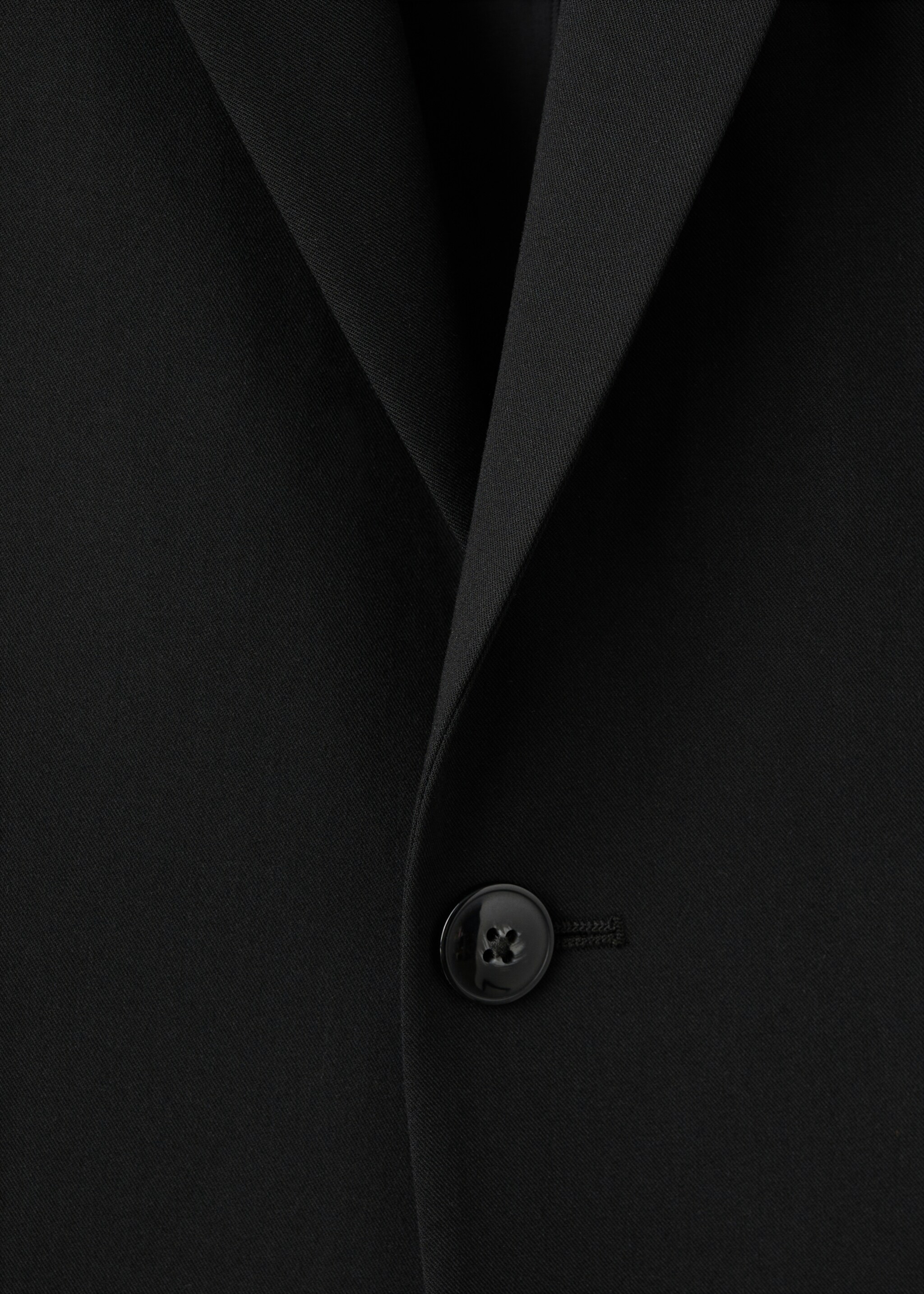 Super slim-fit suit jacket in stretch fabric - Details of the article 8, Black. Ref: 27051194-02.