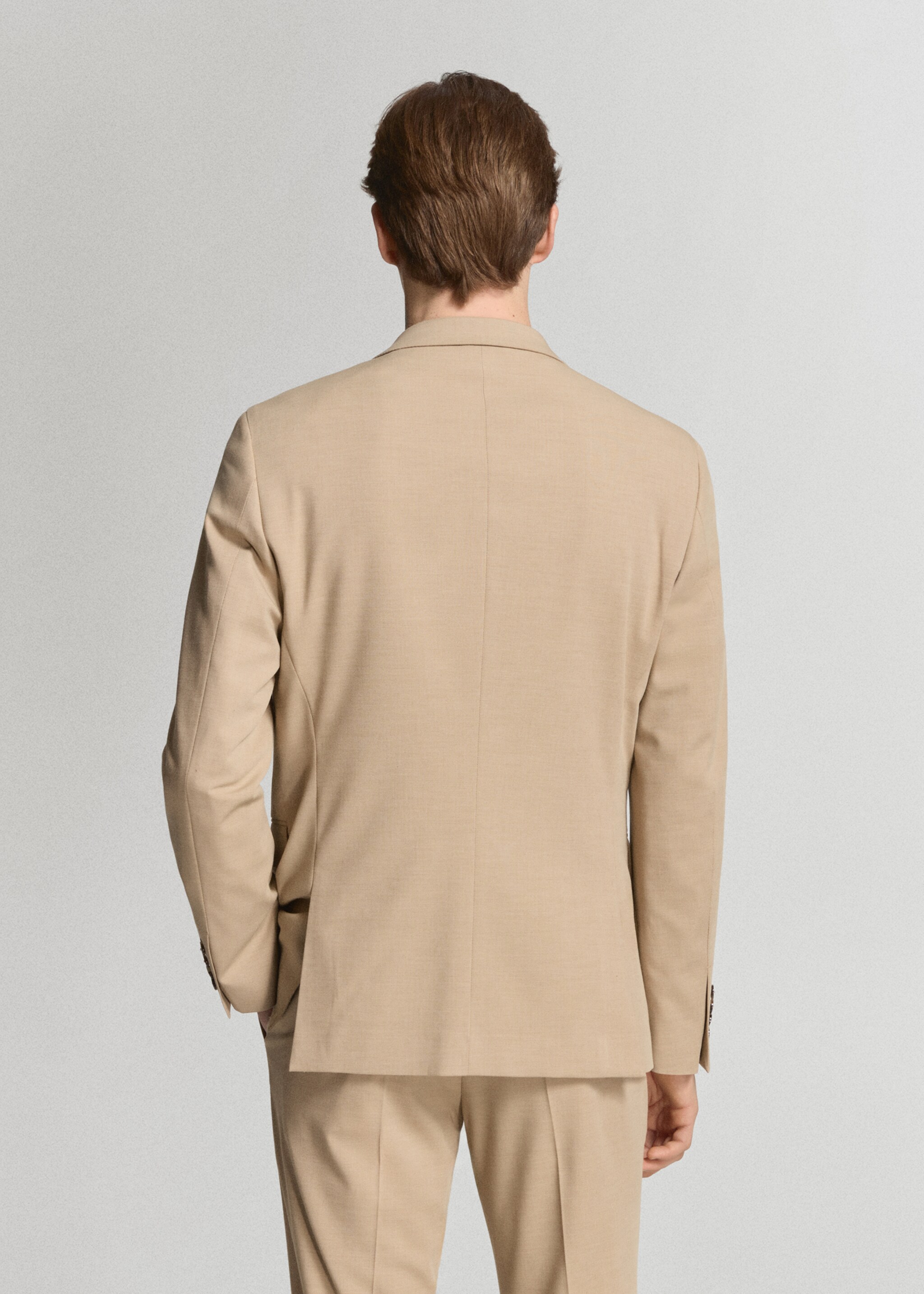 Костюмный пиджак París super slim fit - Обратная сторона изделия, Бежевый. Ref: 27051225-01.