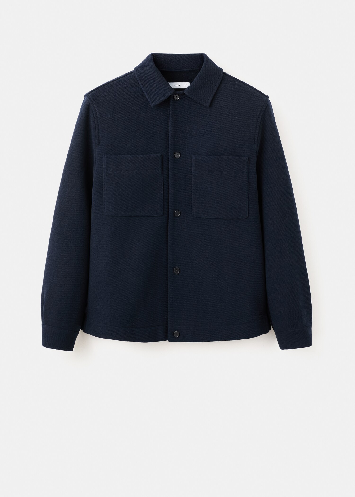 Wool-blend jacket with pockets - Article without model