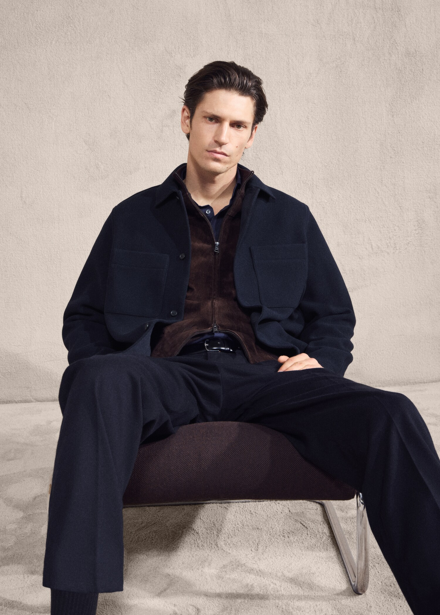 Wool-blend jacket with pockets - Details of the article 3