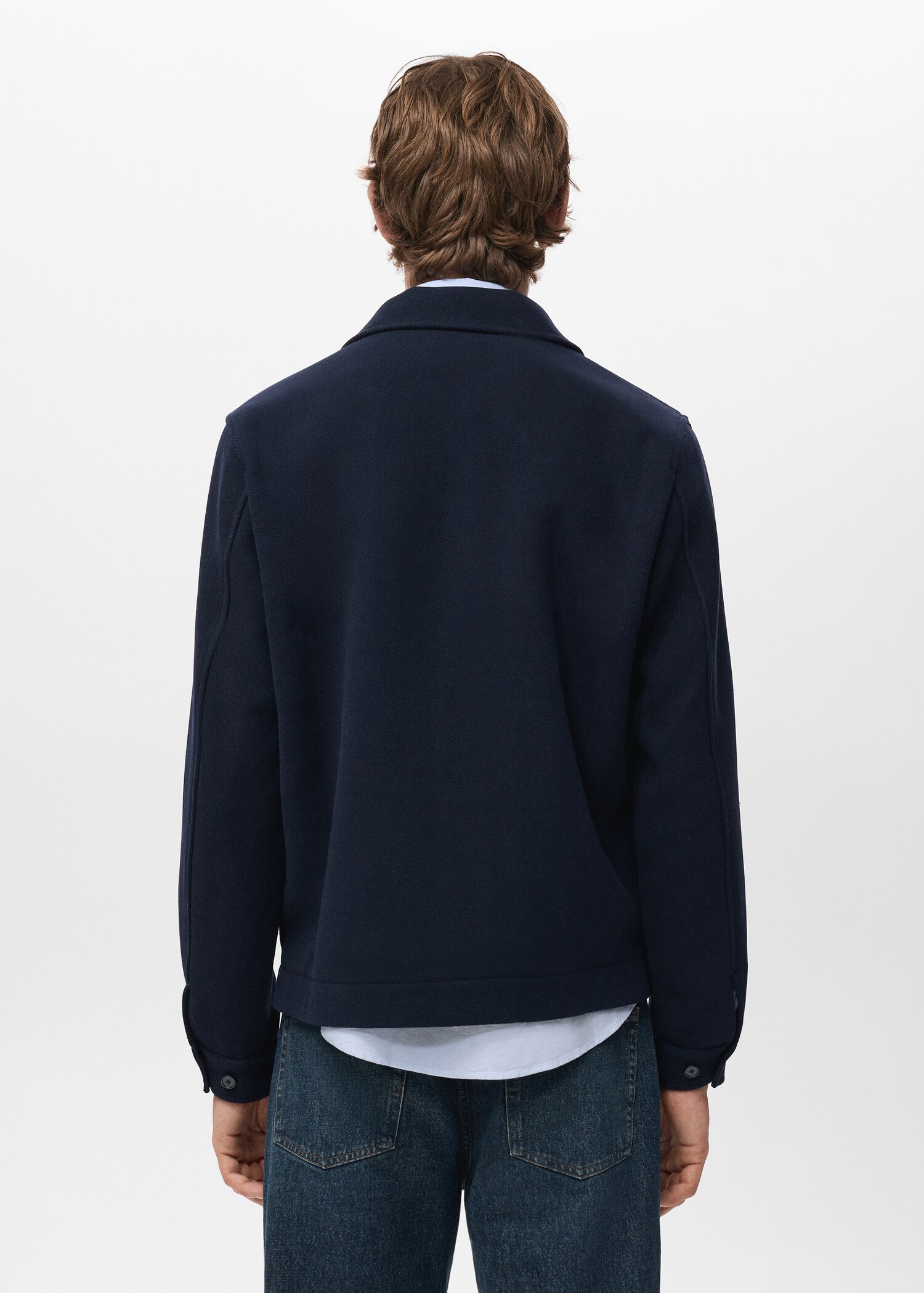 Wool-blend jacket with pockets - Reverse of the article