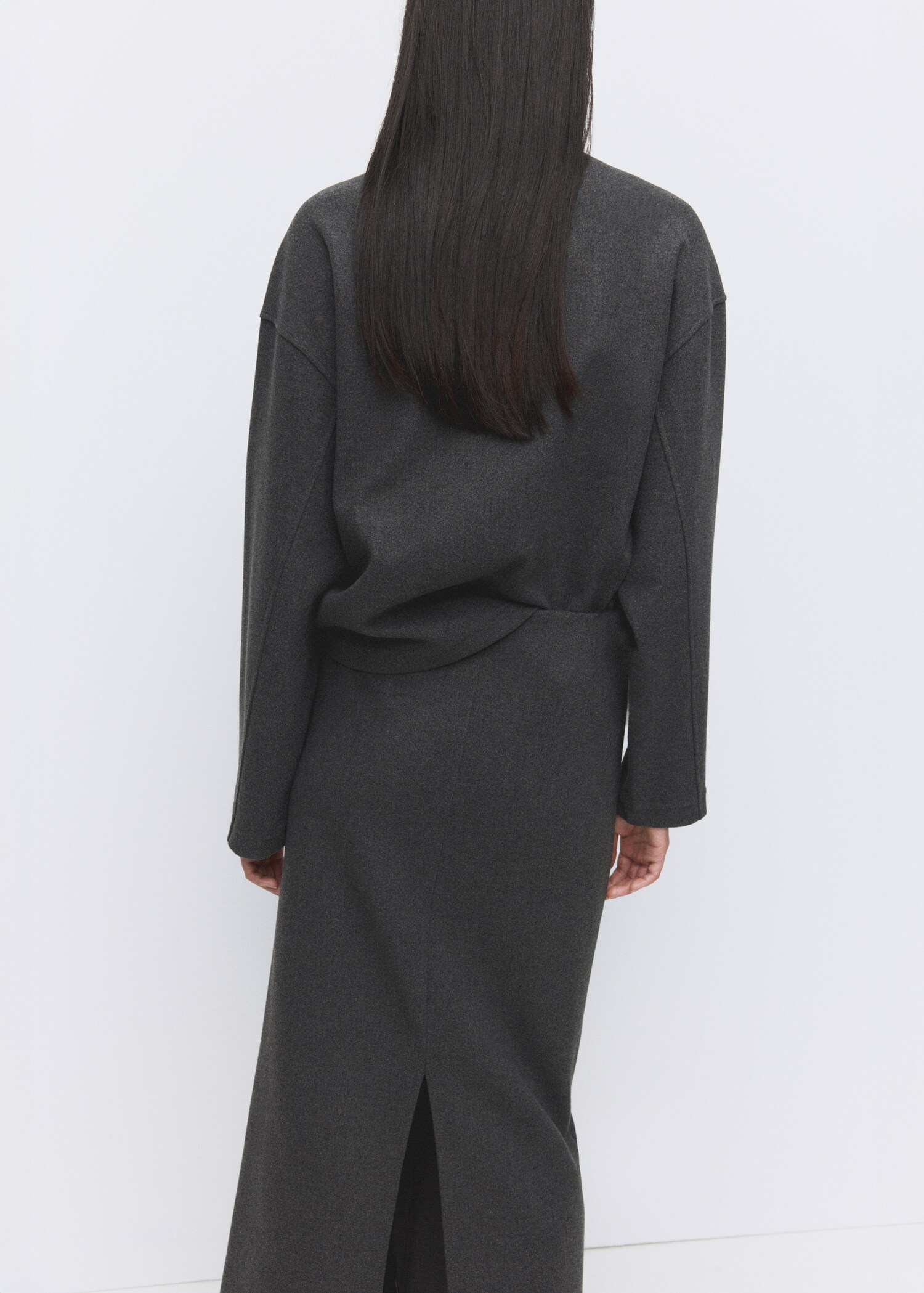 Turtleneck sweatshirt with zip - Reverse of the article