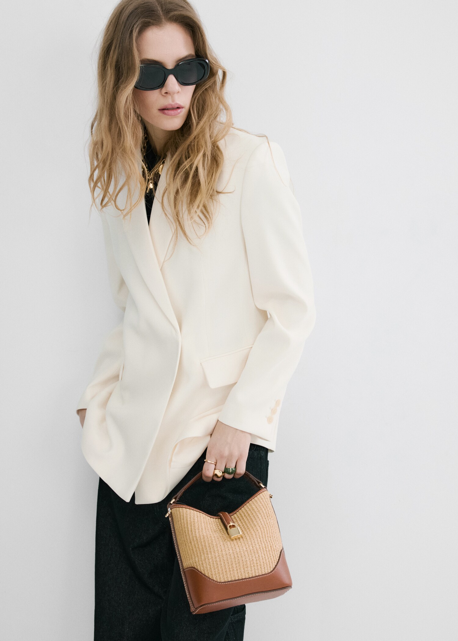 Suit jacket with scarf - Medium plane