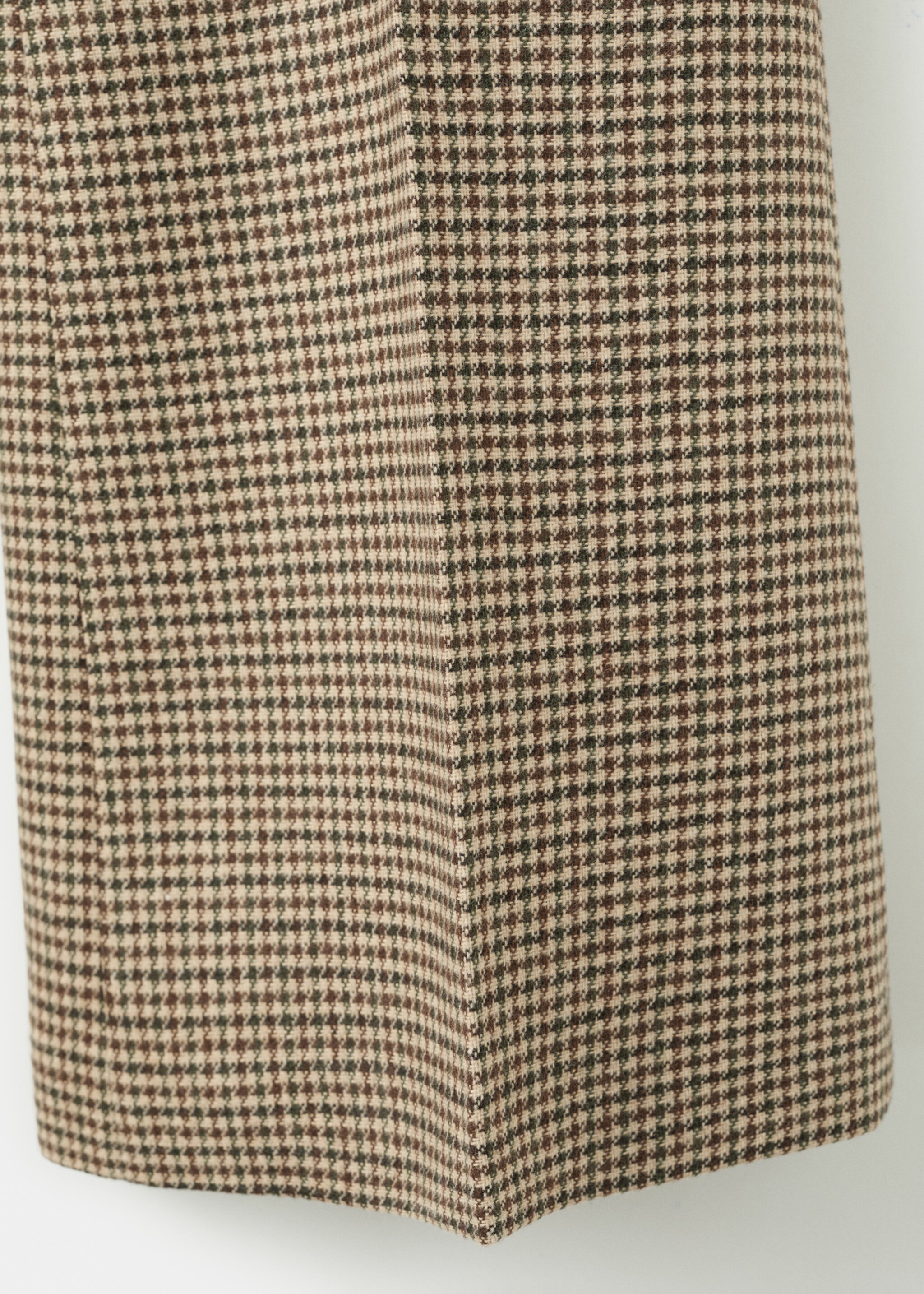 Houndstooth wool-blend trousers - Details of the article 0, Medium Brown. Ref: 27051323-01.