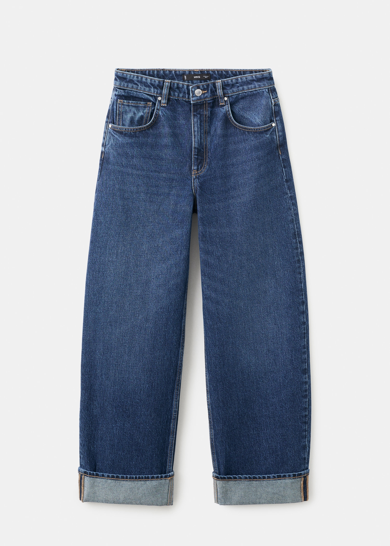 Balloon jeans with rolled-up hem - Article without model