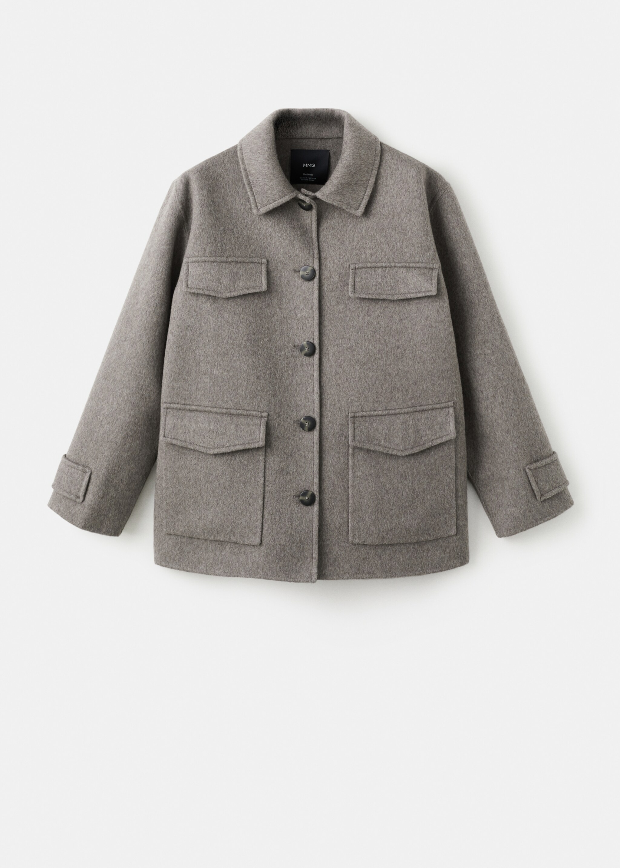 Chaqueta lana bolsillos - Artículo sin modelo, Marrón medio. Ref: 27053309-01.