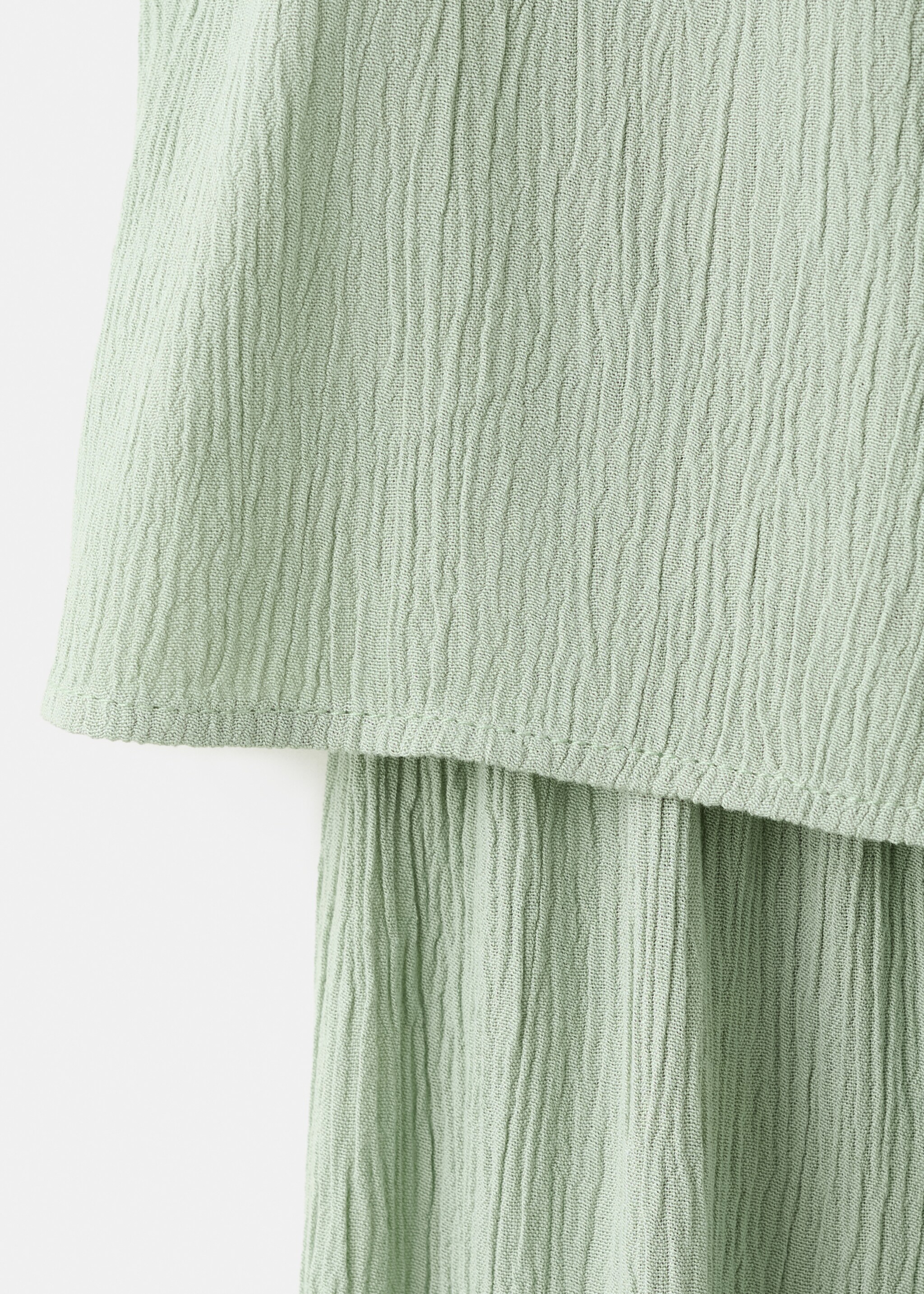 Textured long jumpsuit - Details of the article 0, Green. Ref: 27053723-01.