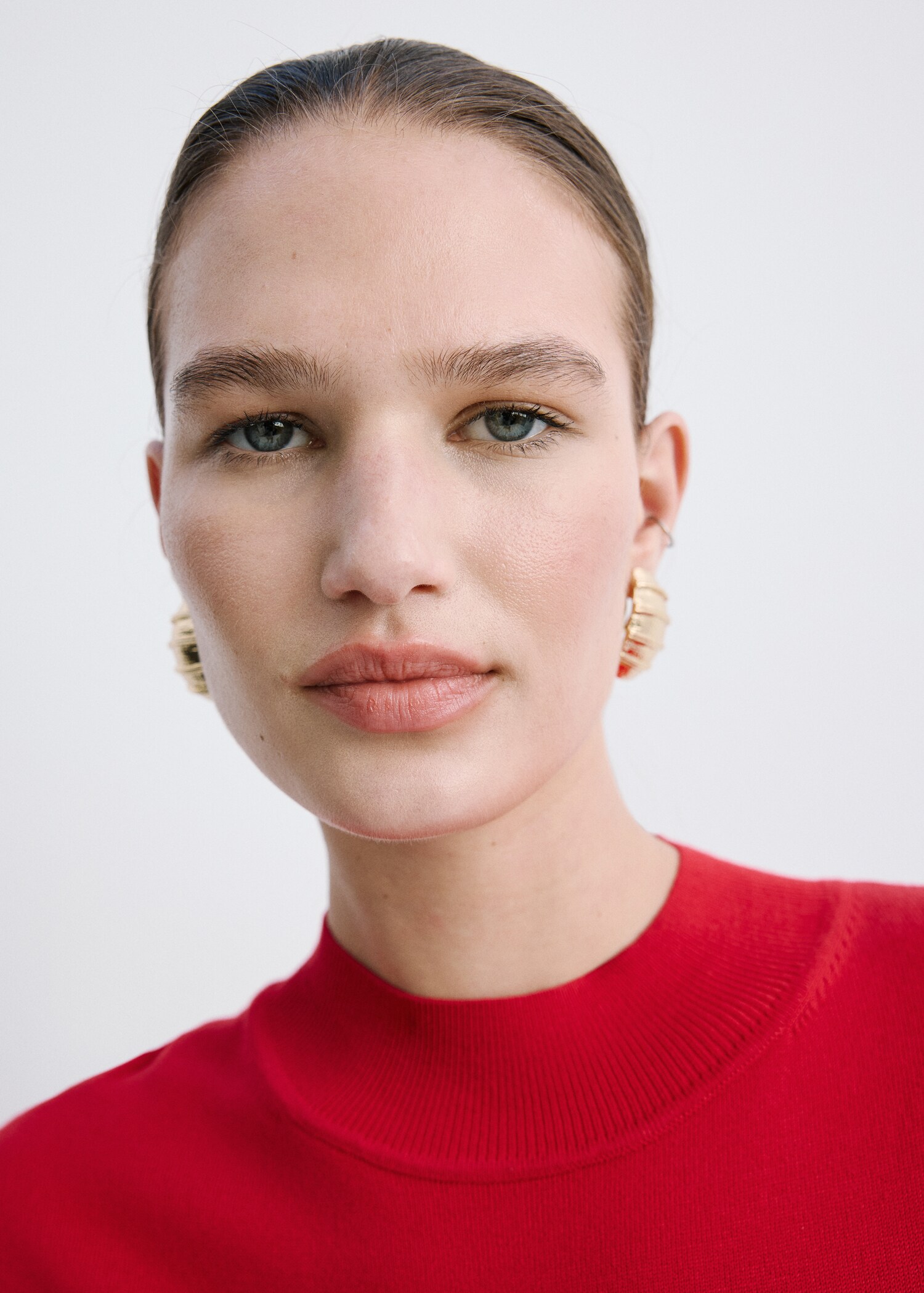 Perkins-neck knitted dress - Details of the article 4