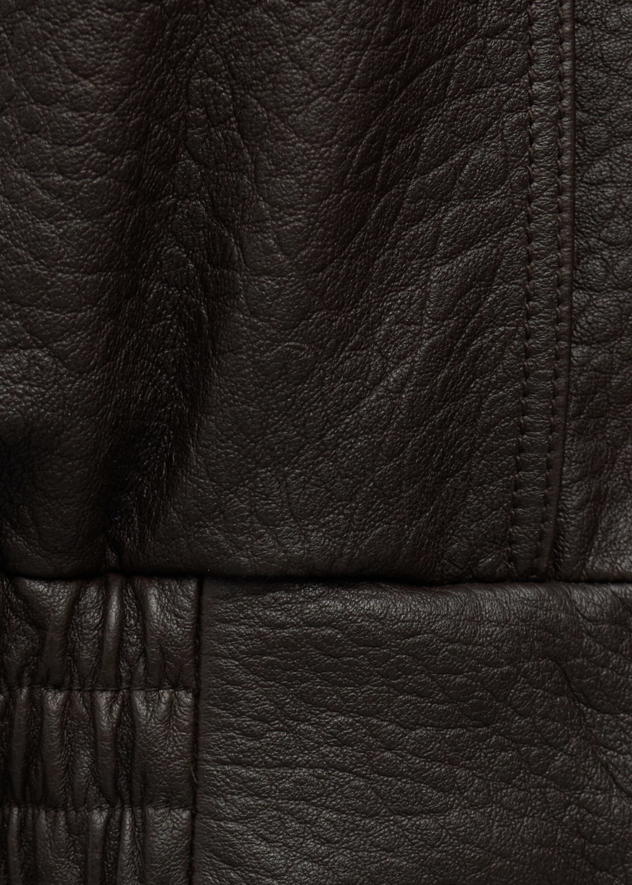 Oversized leather jacket - Details of the article 9, Brown. Ref: 27054773-04.