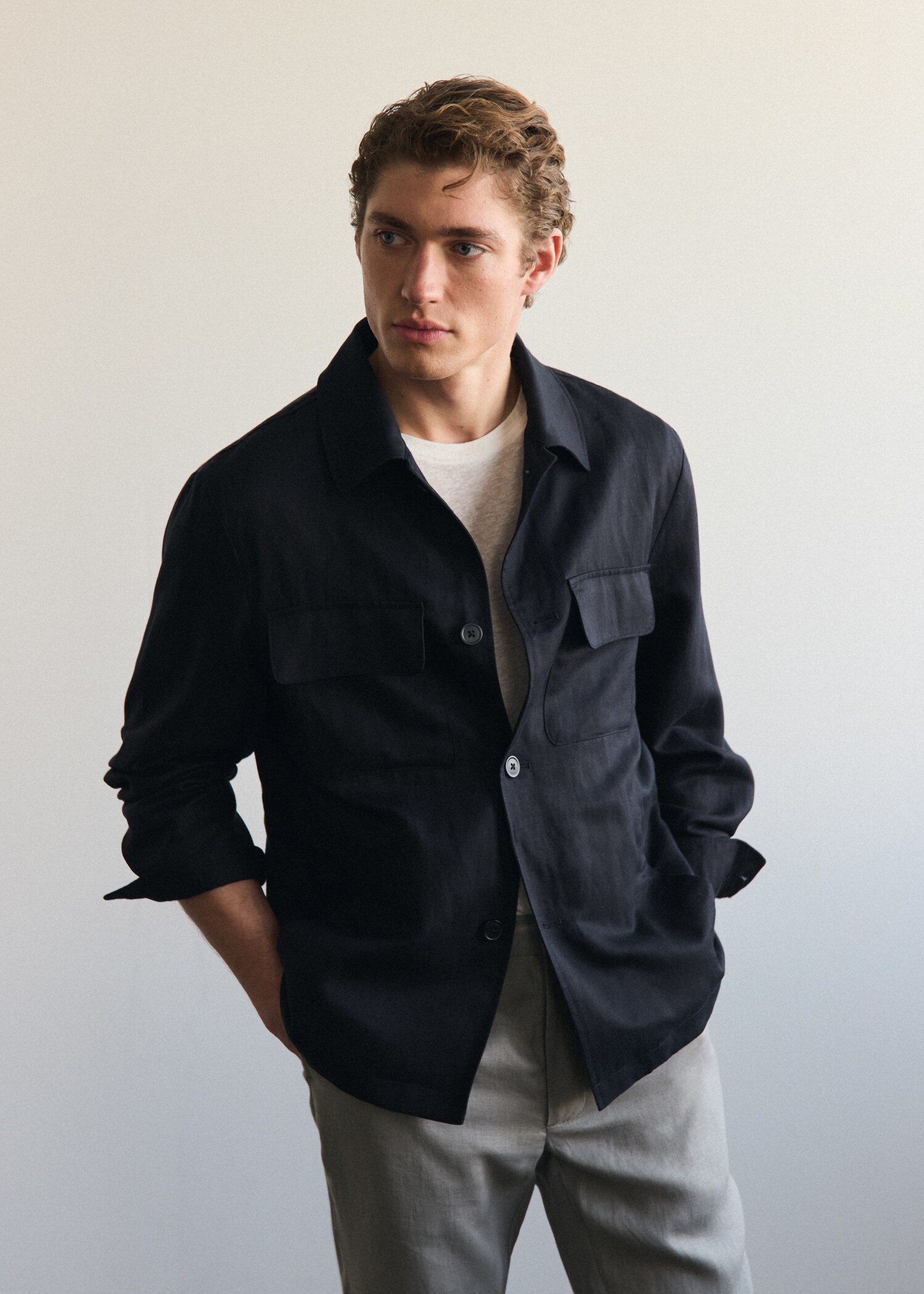 Gathered back lyocell jacket - Details of the article 9