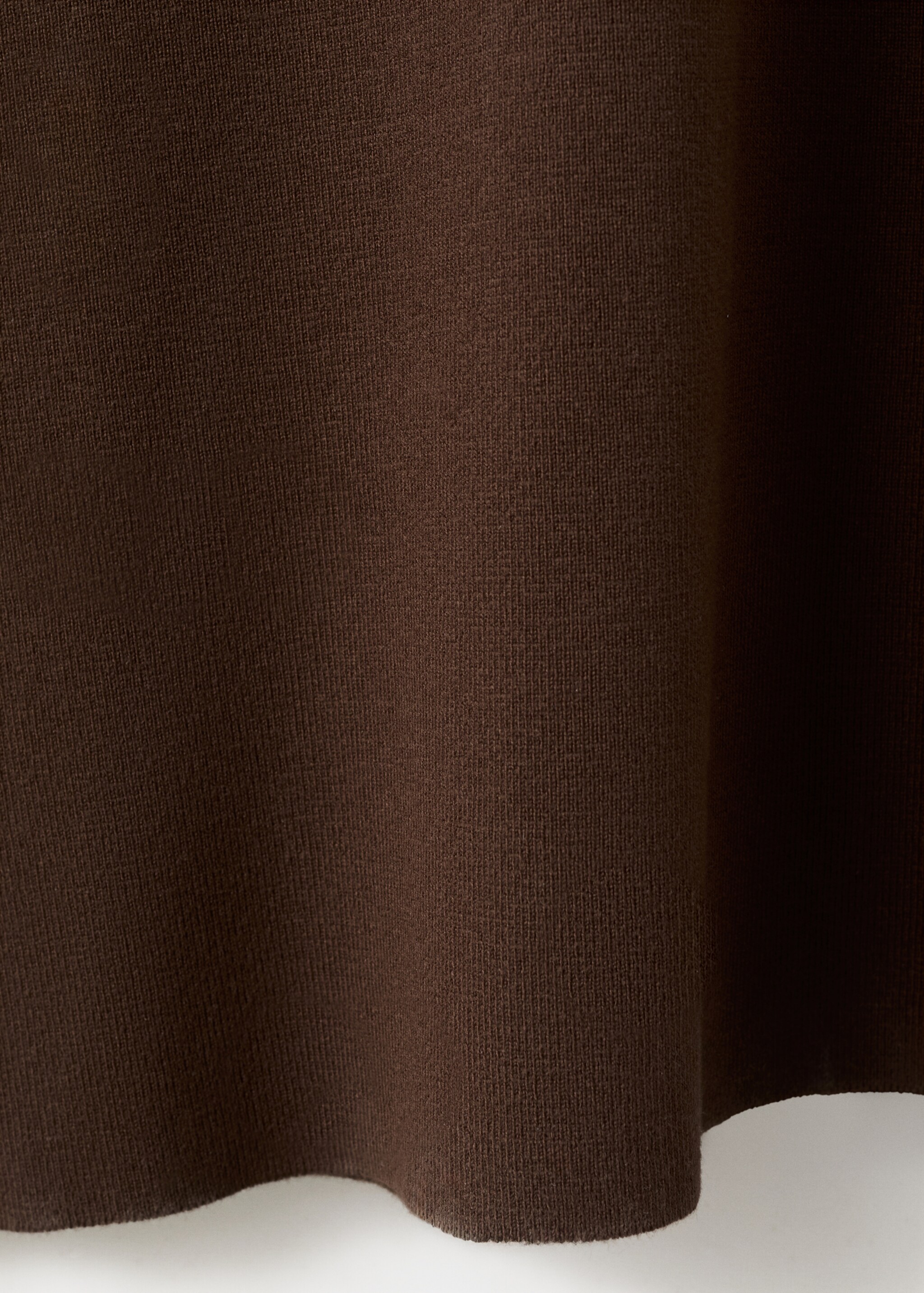 Fitted midi-dress - Details of the article 0, Chocolate. Ref: 27057140-01.