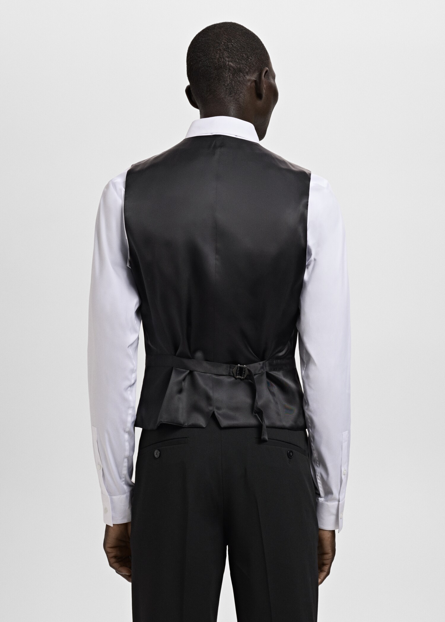 Super slim-fit gilet van stretch stof - Achterkant van het artikel